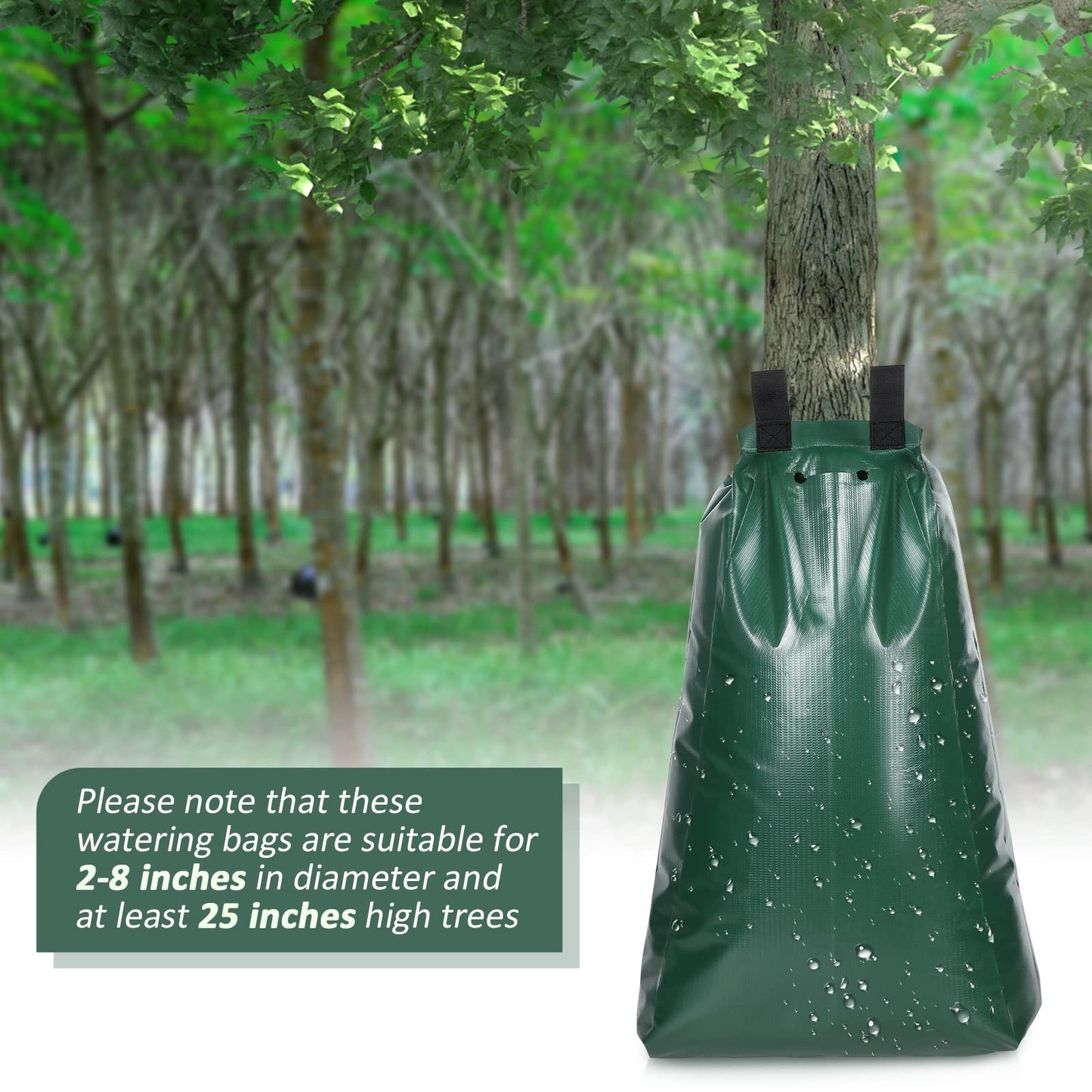 Amylove 20 Pack Tree Watering Bags 20 Gallon PVC Slow Release Heavy Duty Tree Water Bag Bulk with Zipper and Handle Reusable Plant Drip Irrigation System for Irrigation, 5-8 Hours Releasing Time
