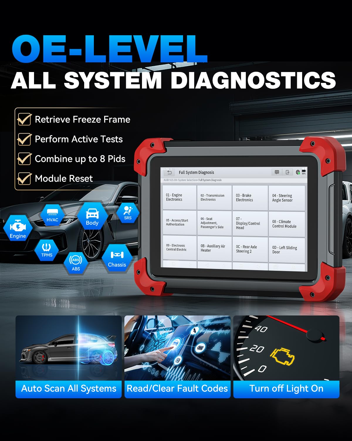 XTOOL D7 Bidirectional OBD2 Scanner: 2026 Scan Tool with 64GB Latest Ver., Ai-Assisted, 36+ Resets, Full System Auto Scanner Diagnostic Tool, Injector Test, Crank Sensor Relearn, FCA, CANFD & DoIP