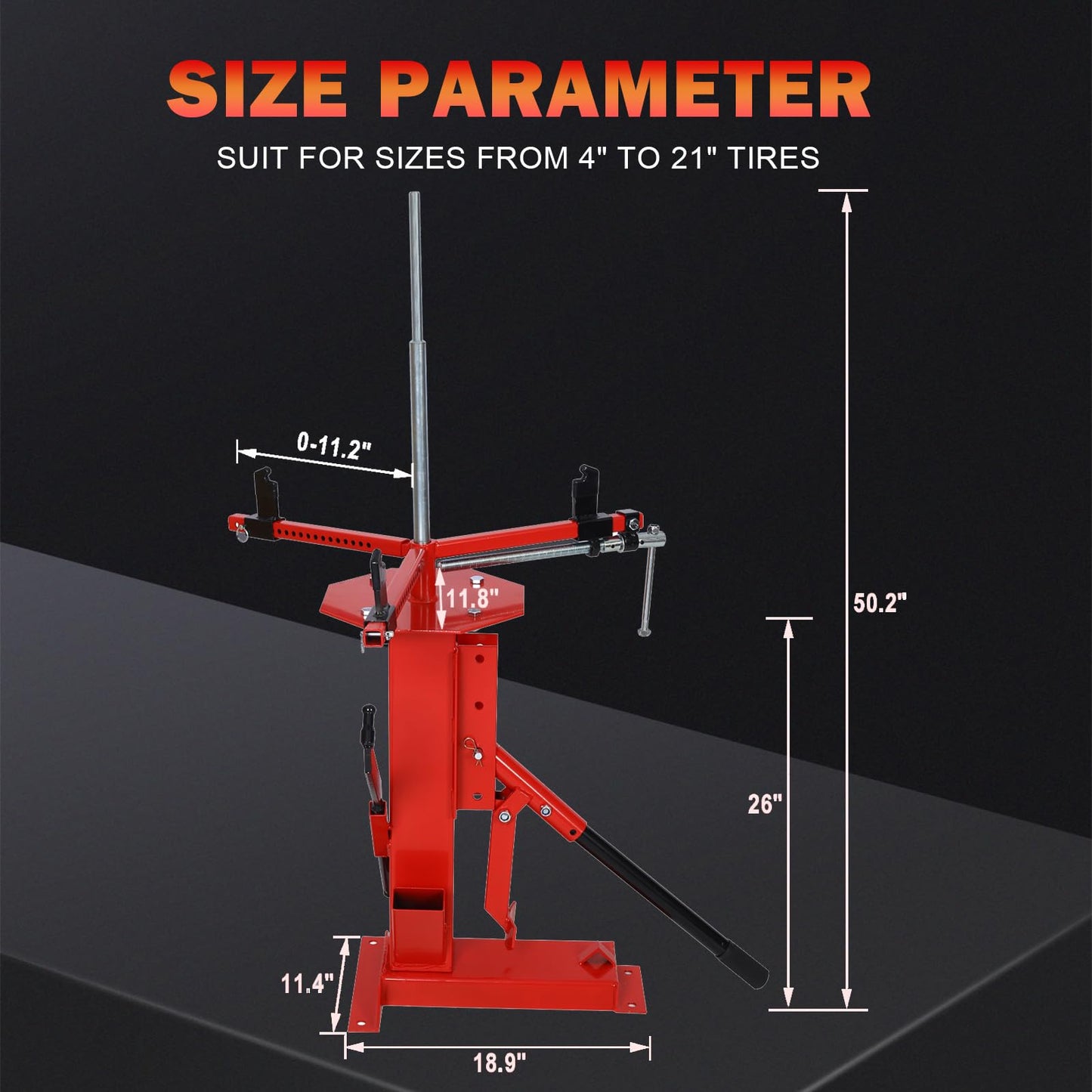 Nanberone Manual Tire Changer Machine - Portable Tire Changer Hand Bead Breaker Mounting Tool for 4" to 21" Tires | Heavy Duty Car Tire Changer for Motorcycle Car Truck Home Garage ATV Truck
