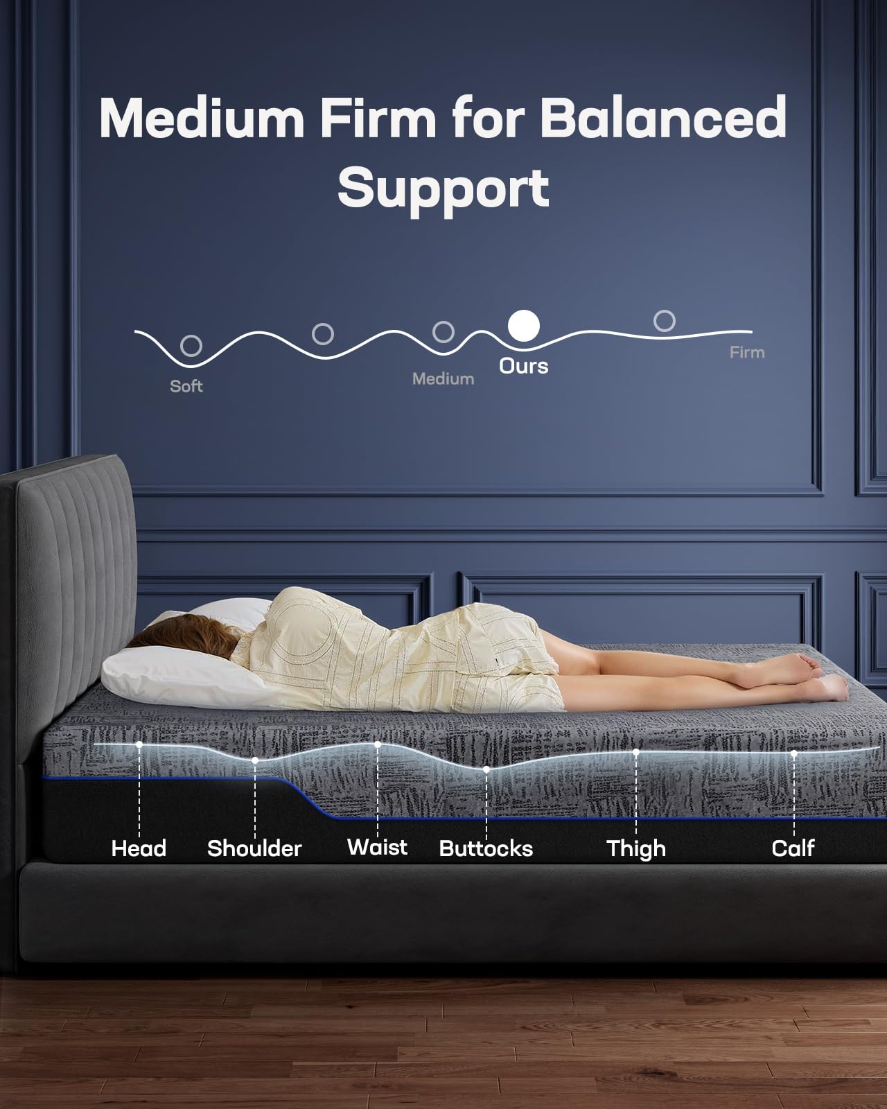 Marsail NS1 Massage Adjustable Base with Mattress Set, Queen Adjustable Bed Frame + 10-inch Cooling Gel Memory Foam Mattress, Dual Motor Bed Frame with Wireless Remote, CertiPUR-US Certified, Grey