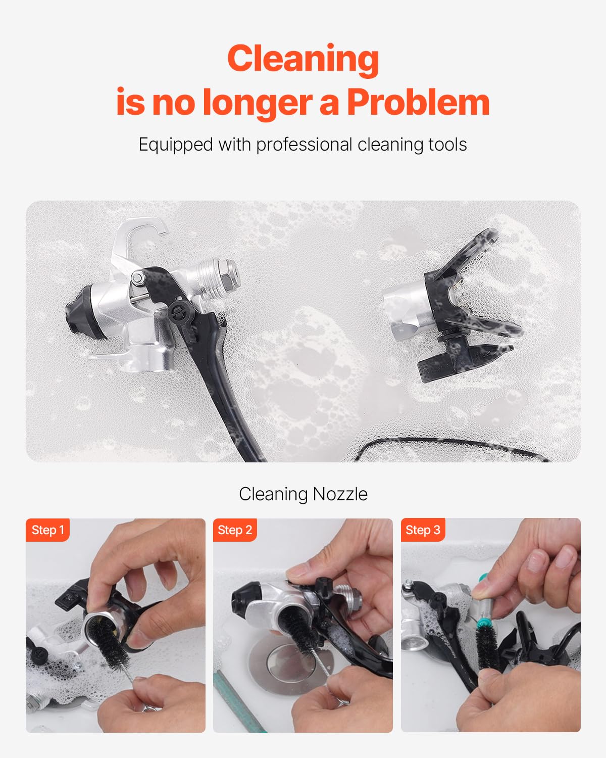 VEVOR Stand Airless Paint Sprayer with Cart, 950W 3000PSI High Efficiency Electric Airless Sprayer, Fine and Even Painting Effect, Paint Sprayers for Home Interior and Exterior Furniture and Fences