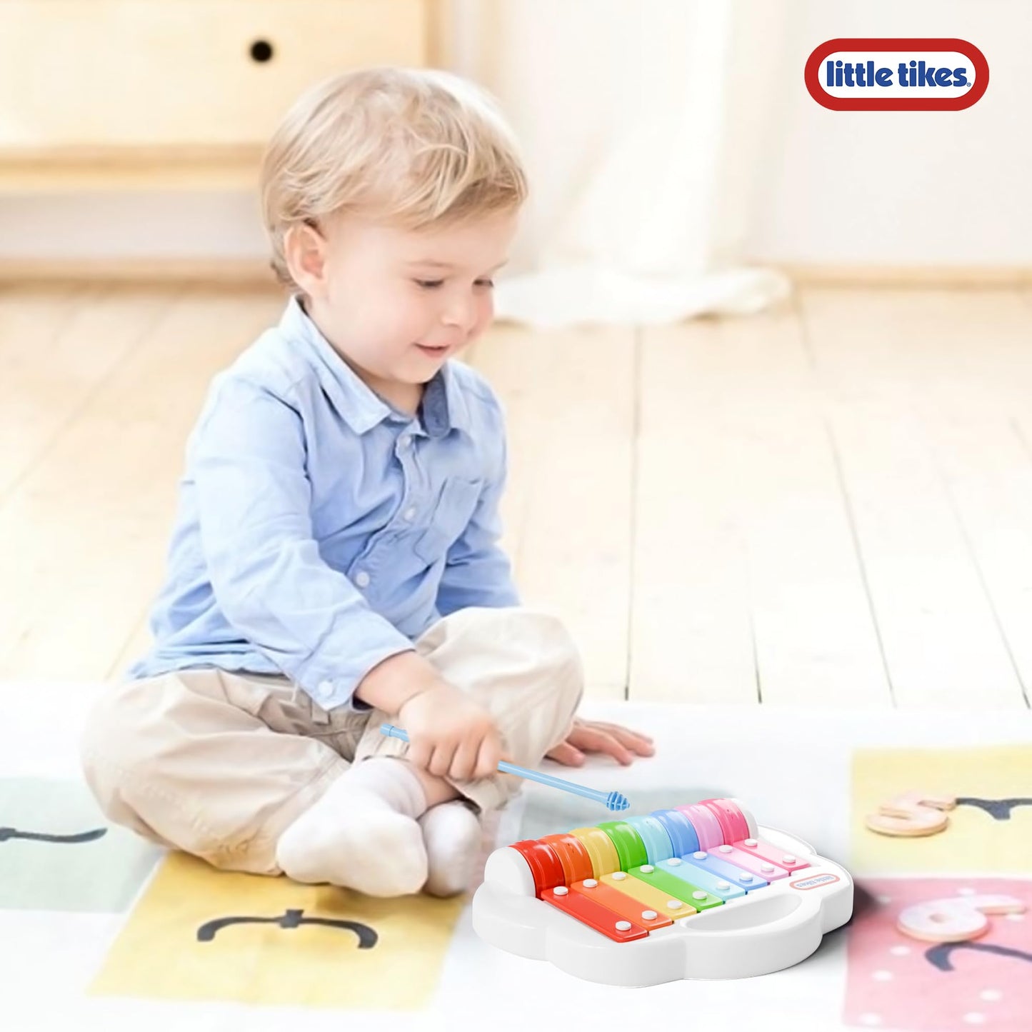 Lollipop Little Tikes 2 in 1 Xylophone Toy for Toddlers, Spin to Play Different Tunes - Toddler Music Fun