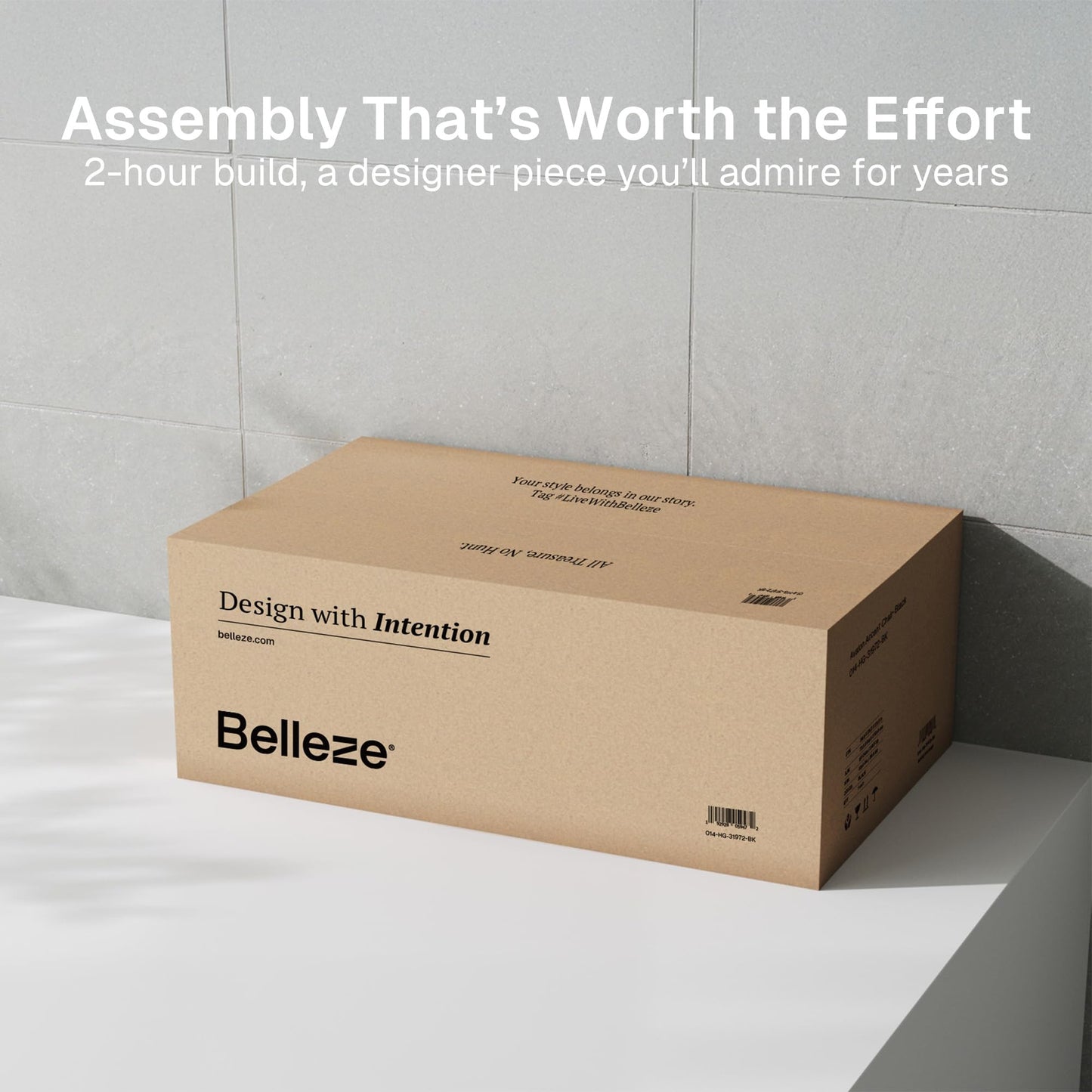 BELLEZE Modular Sideboard with Double-Arc Wood Doors, Small Arched Buffet Cabinet with Storage and Adjustable Shelves, Classic Modern Credenza for Dining Room, Living Room, or Entryway(Camel)