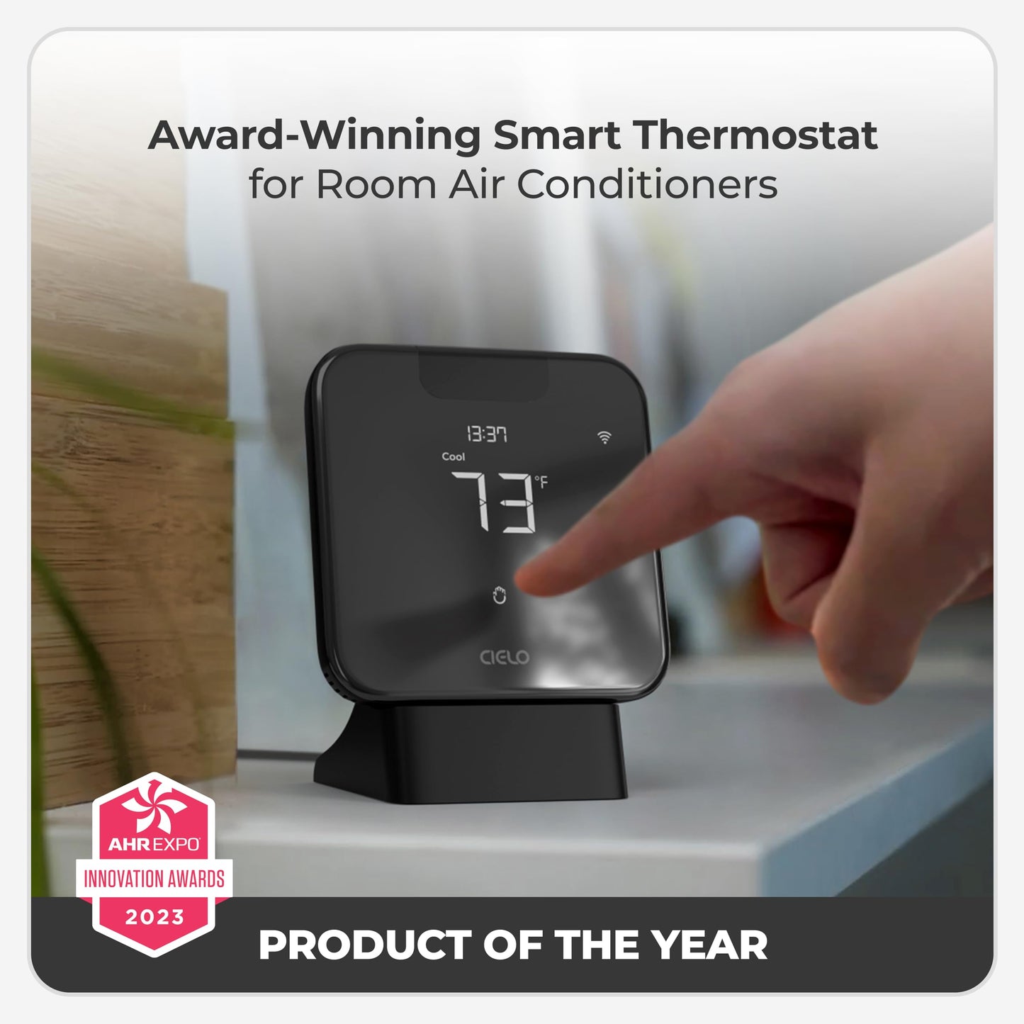 Breez Max | AHR Product of The Year Smart AC Controller | WiFi Thermostat for Mini-Split, Window, Portable AC/Heat Pump | AI-Based Tech | Free App, No Subscription | Alexa, Google, IFTTT etc. (Black)