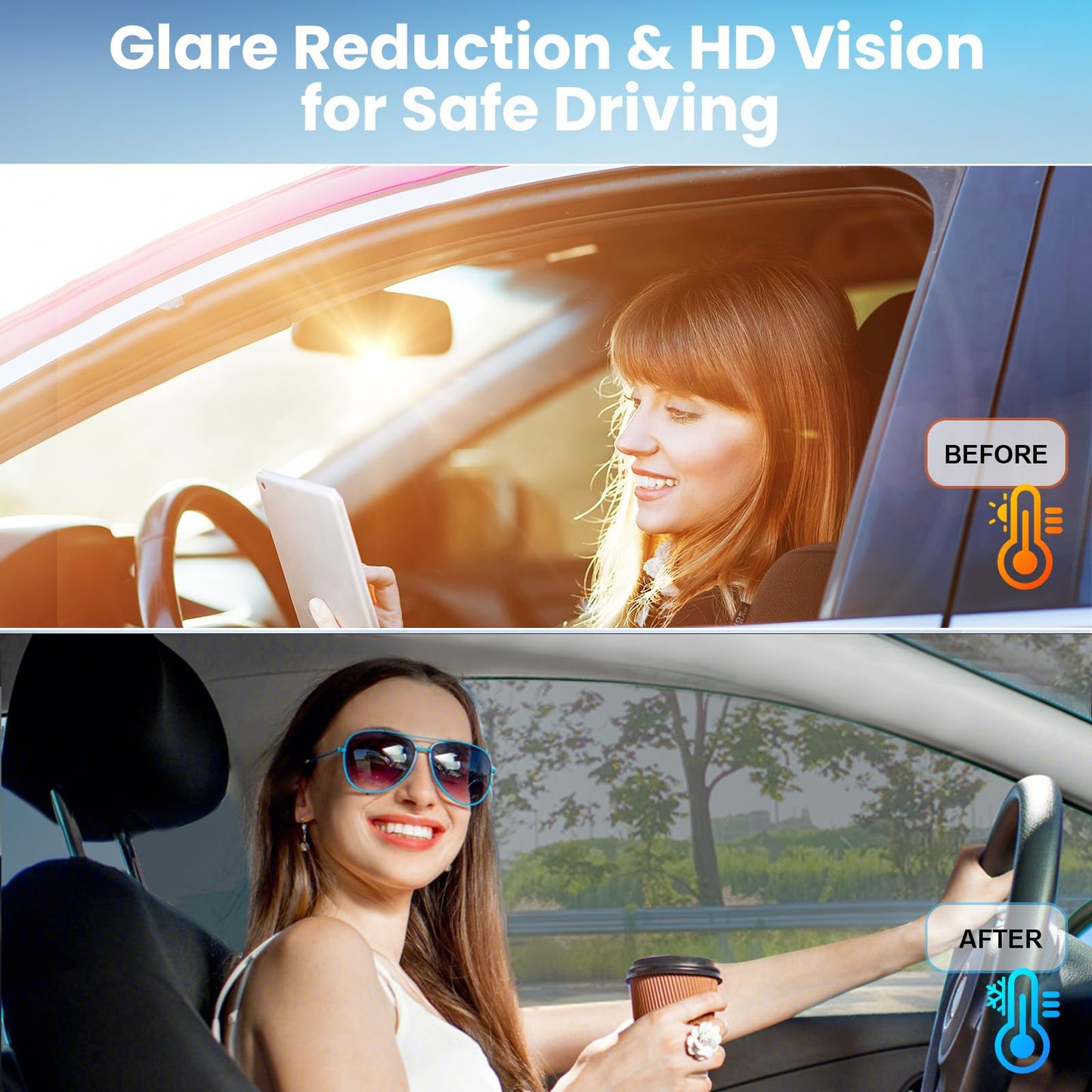 LuxeShade Car Window Tint 5% VLT 36" in x 100'Ft Nano Ceramic Window Tint Roll, 2 Ply Automotive Window Tint Privacy Film for Car Sun Protection, UV & Heat Blocking and Scratch Resistant