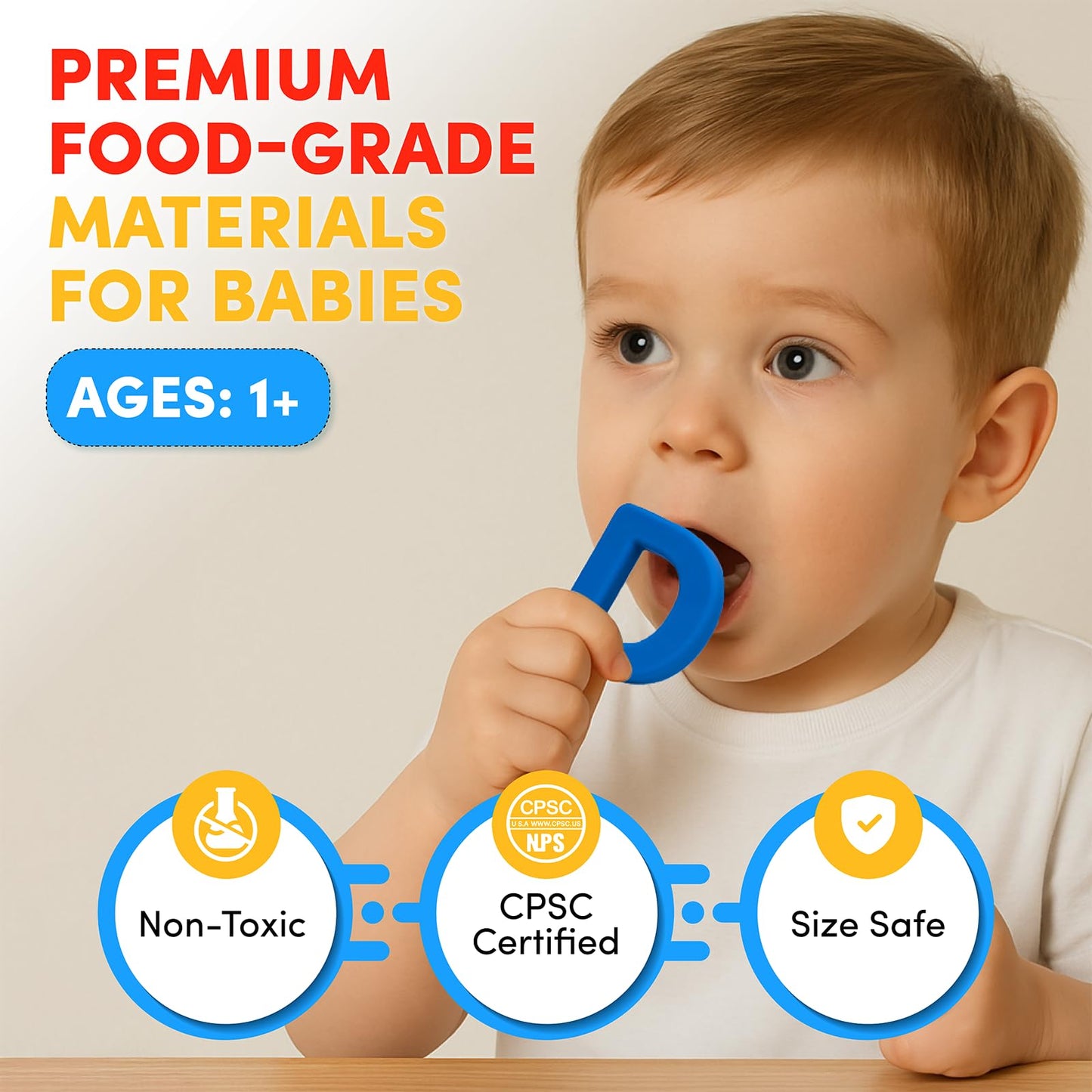 JoyCat Baby Toys 6-12 Months - Soft Baby Beehive with 5 Sensory Bees + Silicone Alphabet Magnetic Letters, 26 Uppercase ABC Fridge Magnets for Toddlers