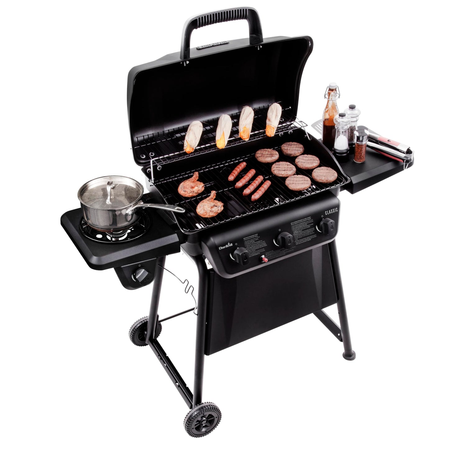Char-Broil® Classic Series™ Convective 3-Burner with Side Burner Propane Gas Stainless Steel Grill - 463773817-P2