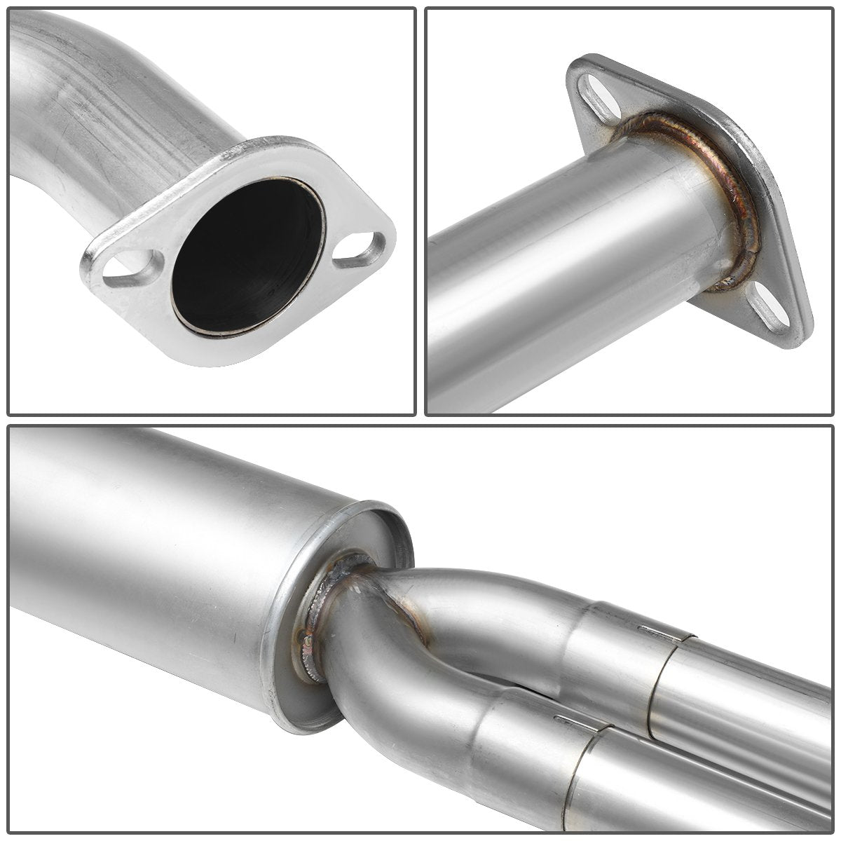 DNA MOTORING CBE-NTT07-56L Stainless Steel Cat Back Exhaust System [Compatible with 04-15 Nissan Titan]