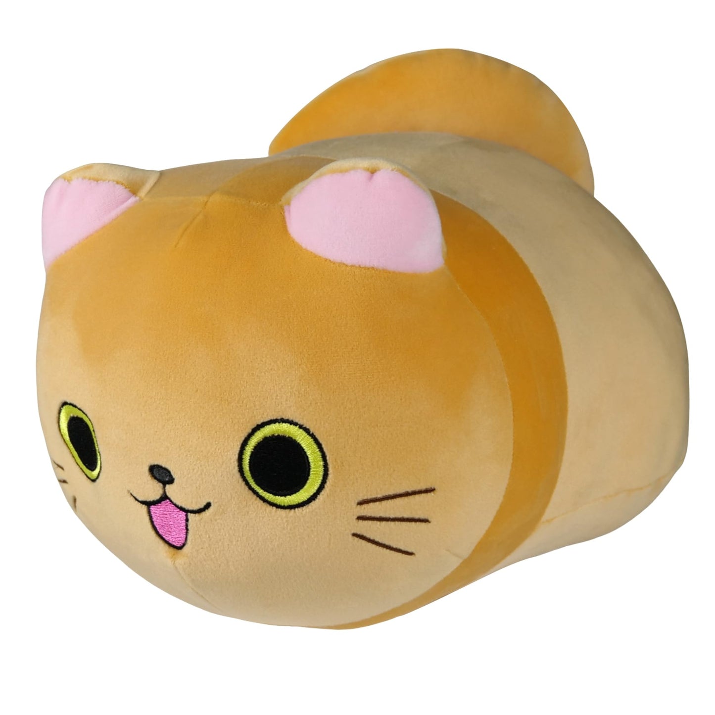 Pineapple Cute Orange Cat Plush Toy Pillow, Soft Kawaii Stuffed Animal, Squishy Plushie for Kids & Adults, Gift for Girls & Boys (10 Inch)