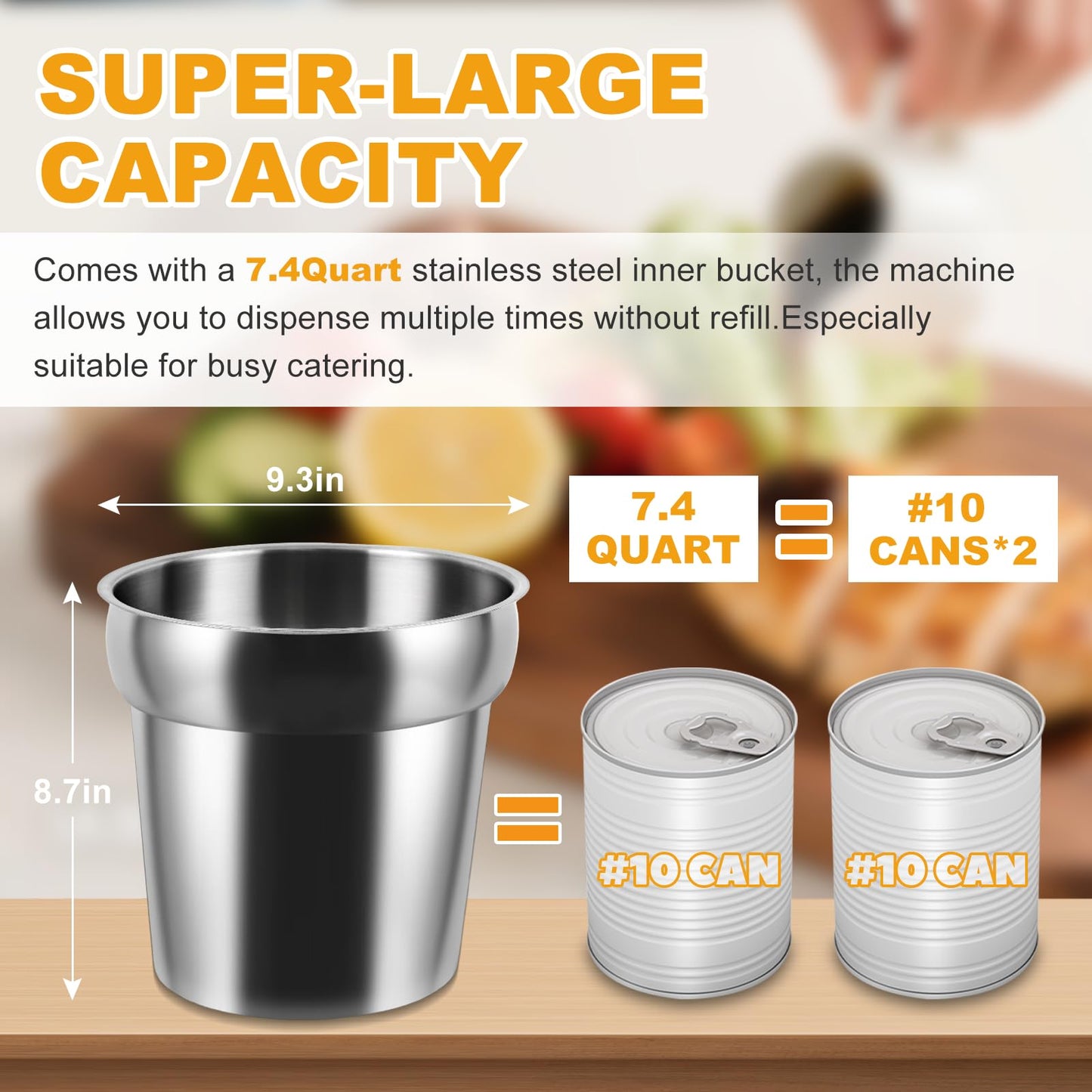 Digital Nacho Cheese Dispenser with Stainless Pump, 7.4Quart Nacho Cheese Warmer Stainless Steel Hot Fudge Dispenser Insulated Pump Dispenser for Cheese Sauce Fudge Butter Caramel