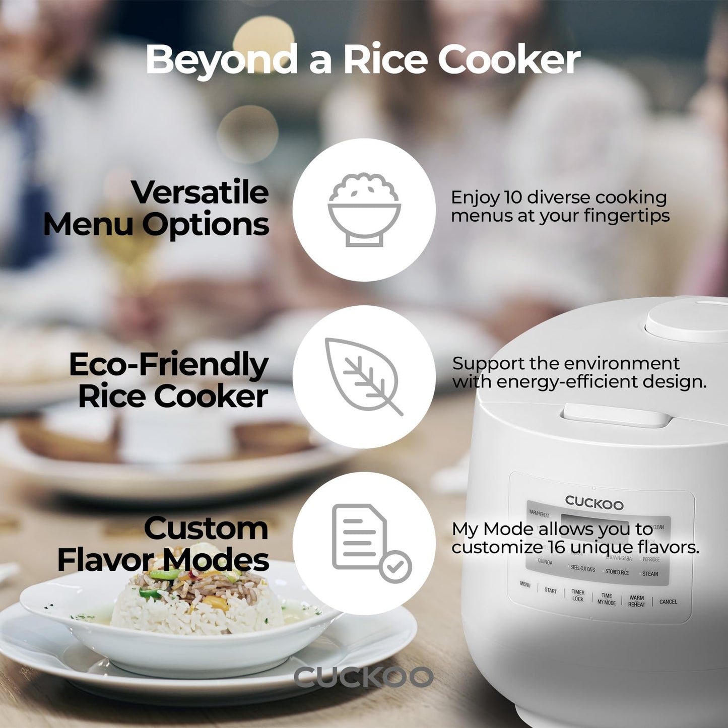 6-Cup / 1.5 Qt. (Uncooked) Micom Rice Cooker and Warmer, Steamer basket, 11 Operating Modes: White Rice, Brown Rice & More, Nonstick Inner Pot, Made in Korea, Small Rice Cooker, Multi Cooker, CR-0641F