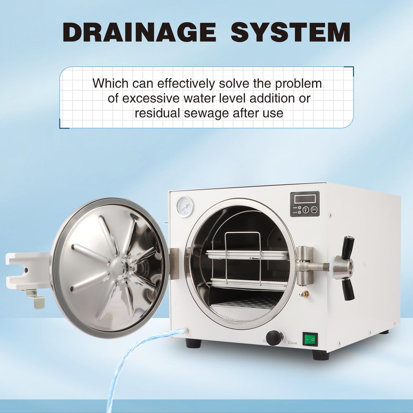 18L Autoclave Sterilizers Lab Autoclave Machine, 1100W Sterilizer Autoclave for Tools, 110V High Temperature Steam Sterilizer with LED Digital Display & Overheat Protection Etc