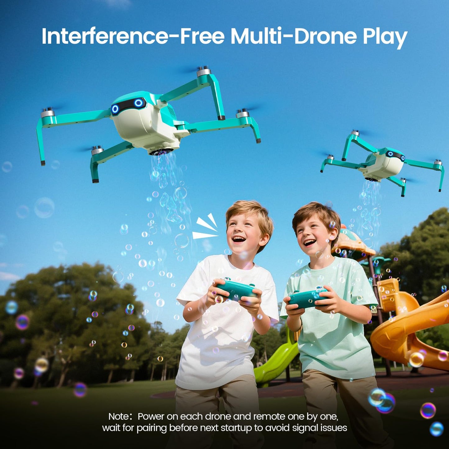 Holy Stone HS320 Bubble Drone for Kids and Beginners –Bubble Machine with Headless Mode, Auto Rotation, One‑Key Takeoff & Landing, Two Batteries, Great Gift Toy for Outdoor Play, Parties, Boys & Girls