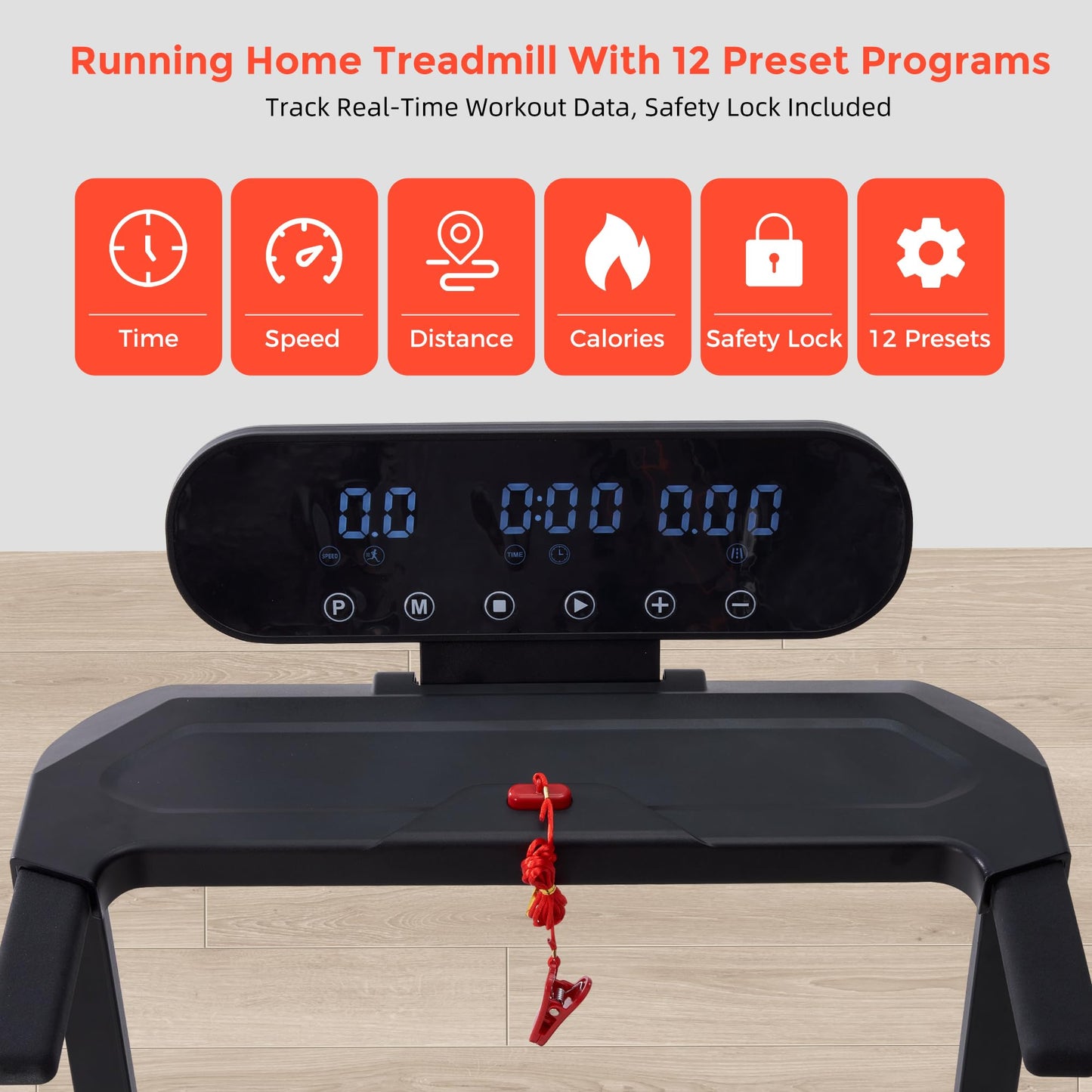 Electric Walking Pad with Handle Bar, 3.5HP Compact Walking Pads Treadmill with Handles, 0.6-10.0MPH Portable Small Treadmills for Home Office Apartment Small Spaces, 400LBS with Big Screen