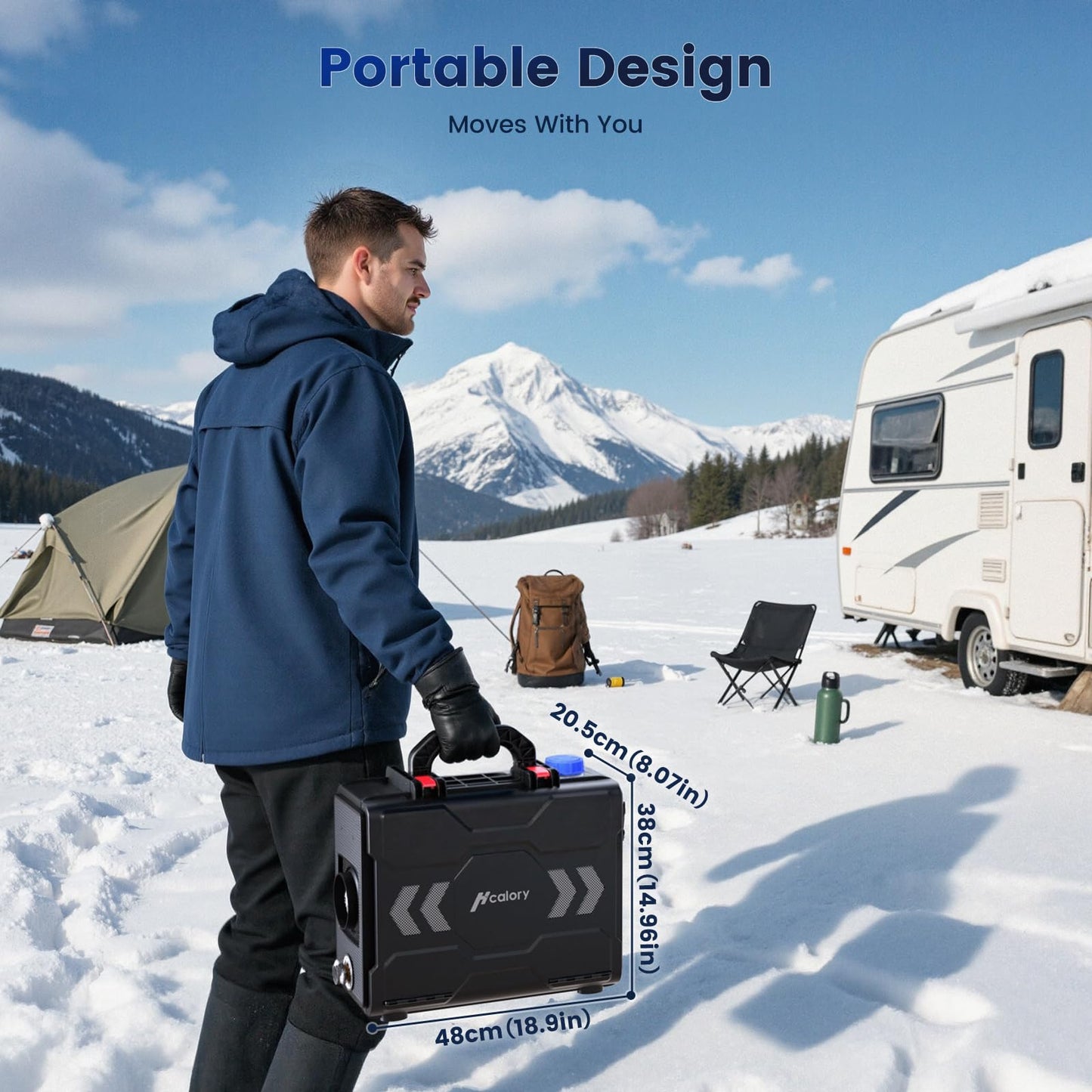 8KW Diesel Heater, 6L Toolbox 2S Plus Portable Diesel Air Heater All in One 110V/12/24V with App Control, Wireless Temperature Sensing and Altitude Mode for RV Garage Camper