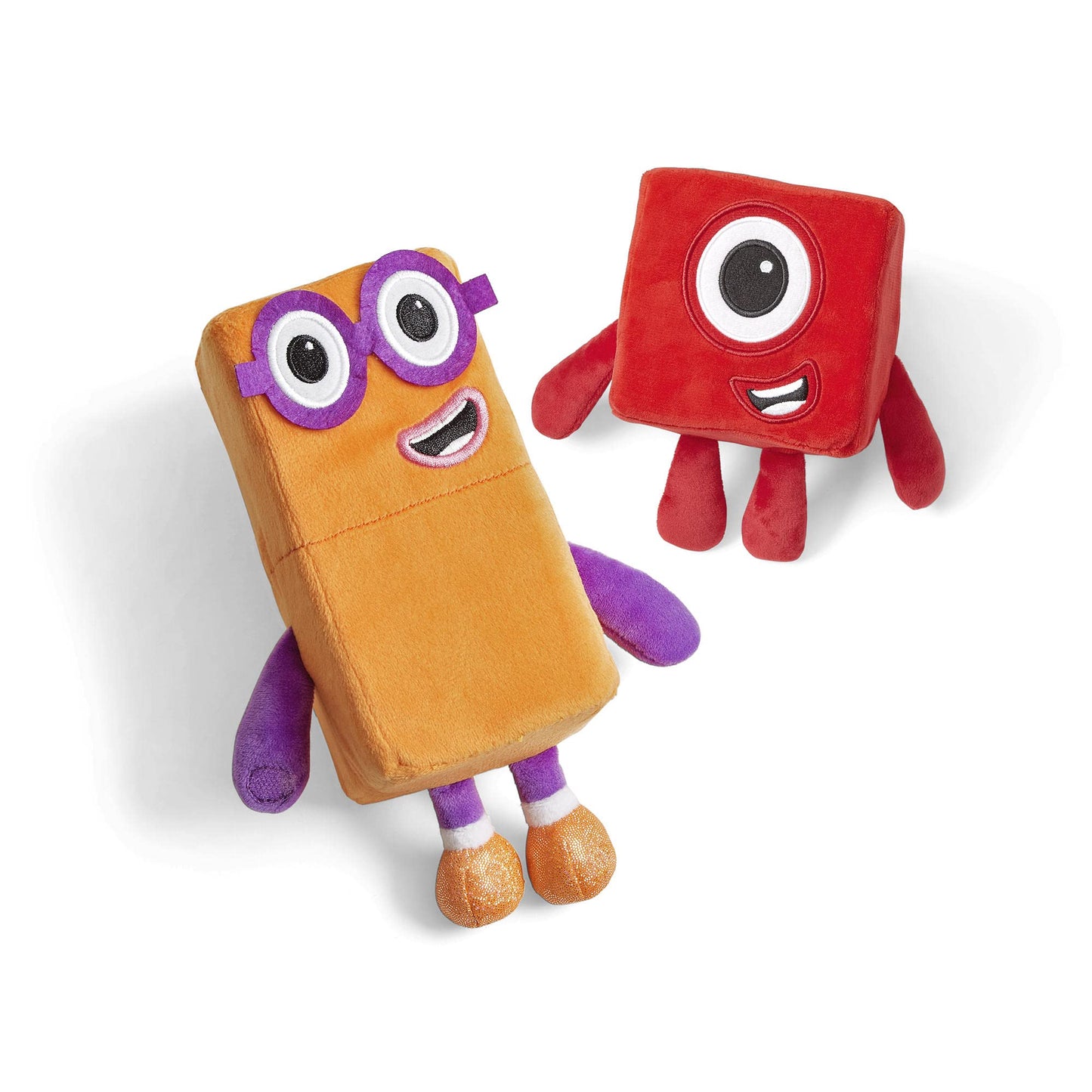 hand2mind Numberblocks One & Two Playful Pals, Plush Figure Toys, Numbers for Toddlers, Preschool Math Learning Toys, Stuffed Animal Plushies, Counting Blocks, Soft Stuffies, Kids Birthday Gifts﻿﻿﻿﻿