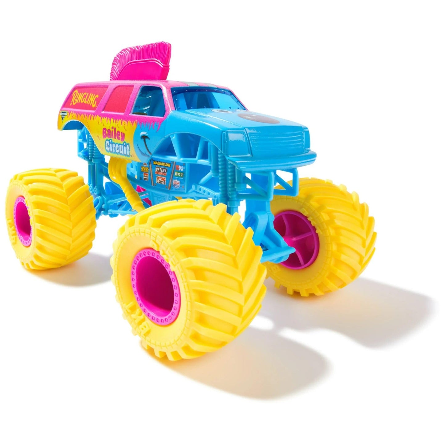 Monster Jam, Official Ringling Bailey Circuit Monster Truck, Collector Die-Cast Vehicle, 1:24 Scale, Kids’ Toys for Boys and Girls Aged 3 and up