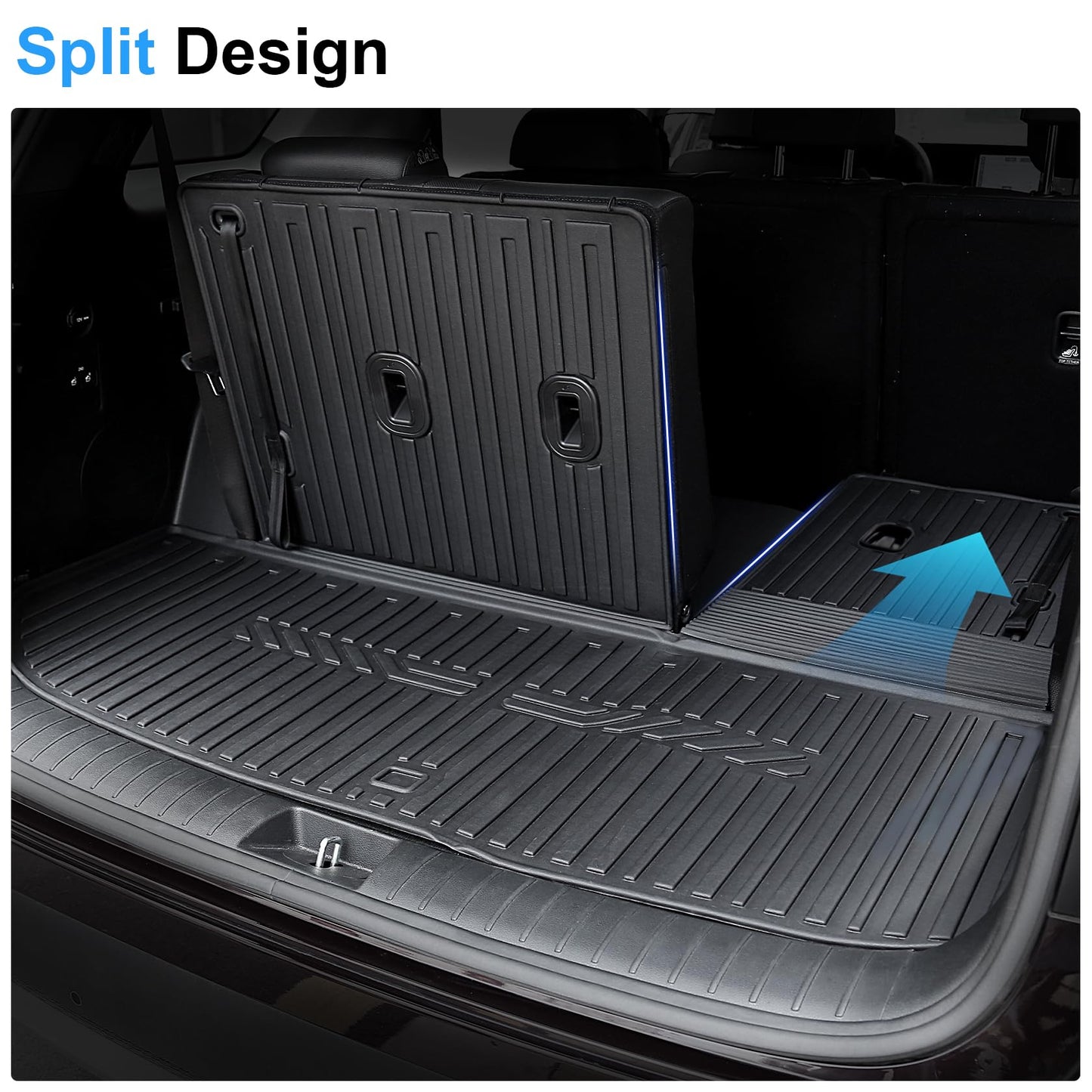HOUCLEMIC Floor Mats for 2020-2025 Hyundai Palisade 7/8 Passenger, Trunk Mat with Seat Back Cover and Lower Cargo Mat All Weather Interior Protector for 2025 Hyundai Palisade Accessories