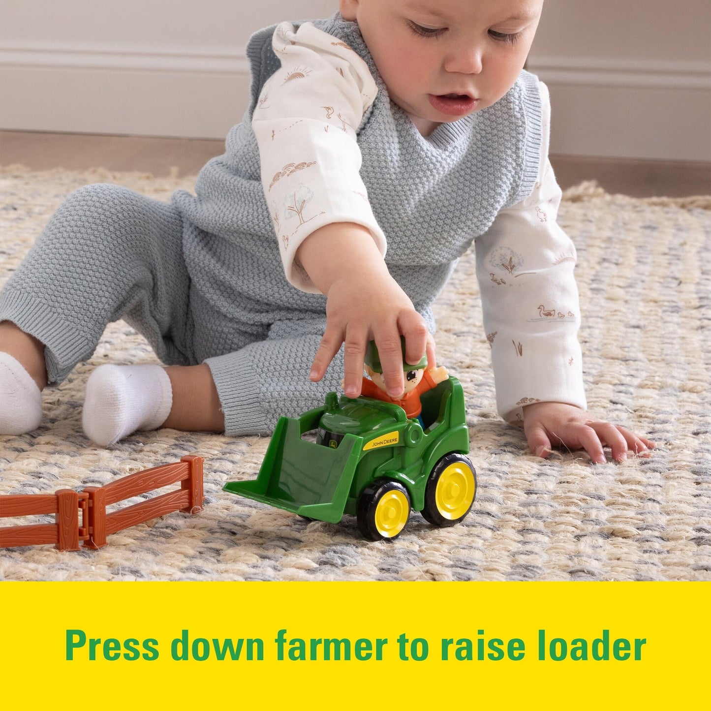 TOMY The Cows are Out! Farm Animal Playset - Preschool Farm Set with Tractors, Cows, Farmers & Fences - 14 Pieces - Ages 18 Months+