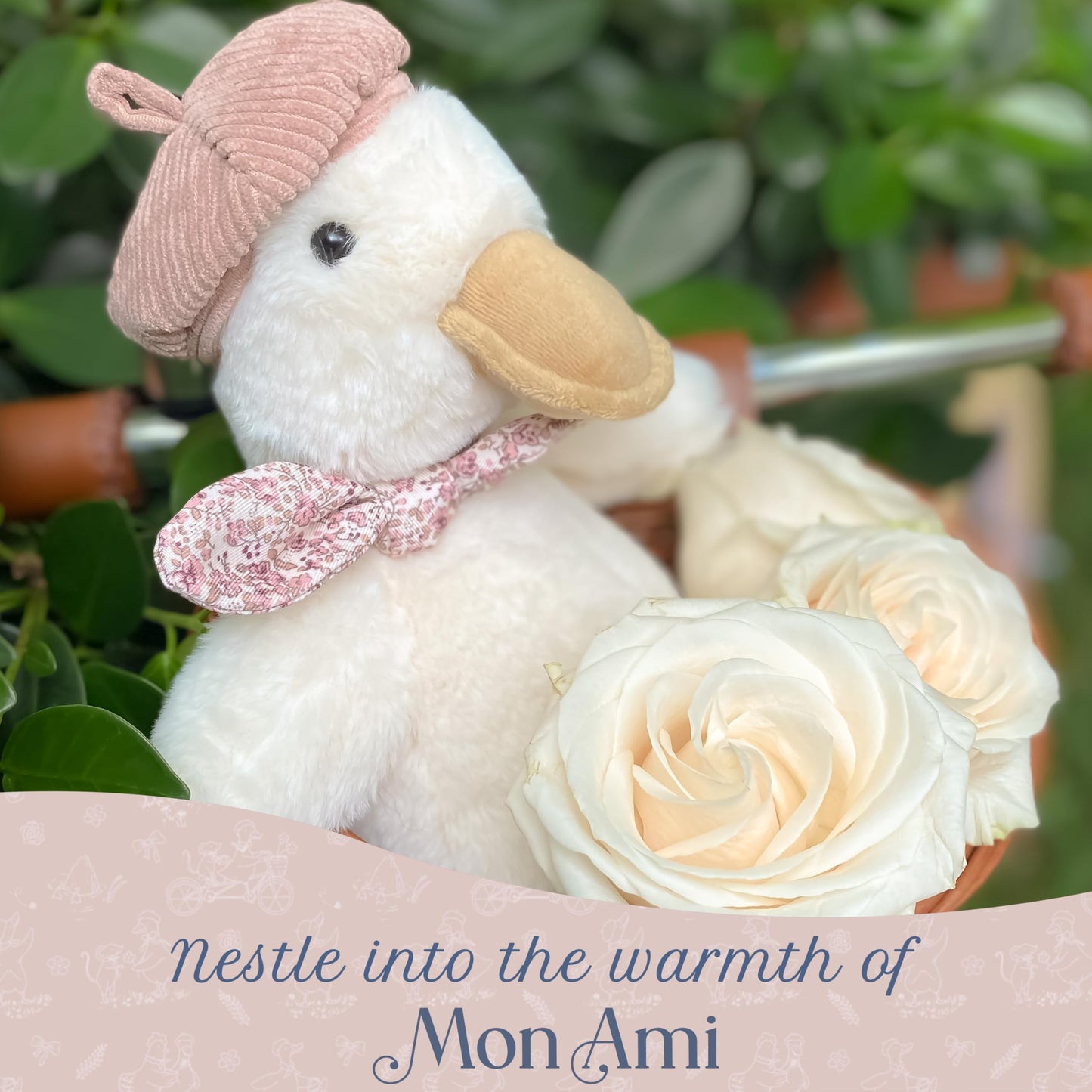 MON AMI Colette The Duck 11.5-Inch Stuffed Animal for Boys & Girls | Soft Duck Plush Toy | Cute Playtime Companion | Nursery & Room Décor | Gift for Birthdays & Showers