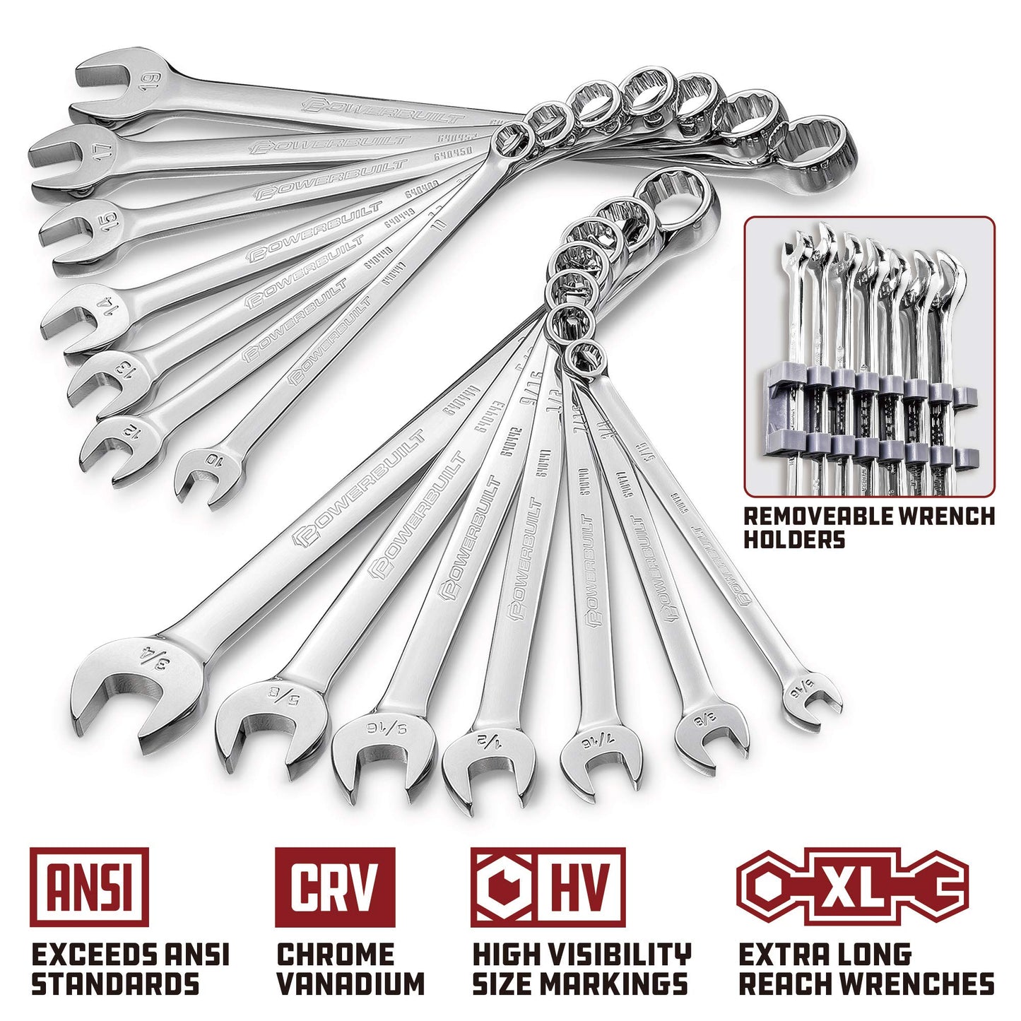 Powerbuilt 200 Piece 1/4-inch, 3/8-inch, and 1/2-inch Drive Mechanics Tool Set - with SAE and Metric Socket Set, Powerbuilt XT 90 Tooth Seal-Head Ratchets, including Case - 642472
