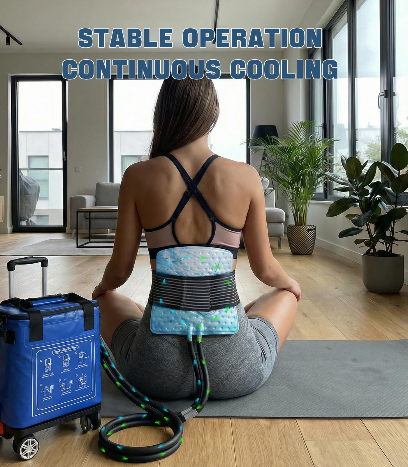 Ice Machine for Knee After Surgery 19qt, Portable Cold Therapy Machine Knee Replacement Recovery, Pain Relief Cryotherapy System with Timer, Compression Pad fits Shoulder Hip Ankle