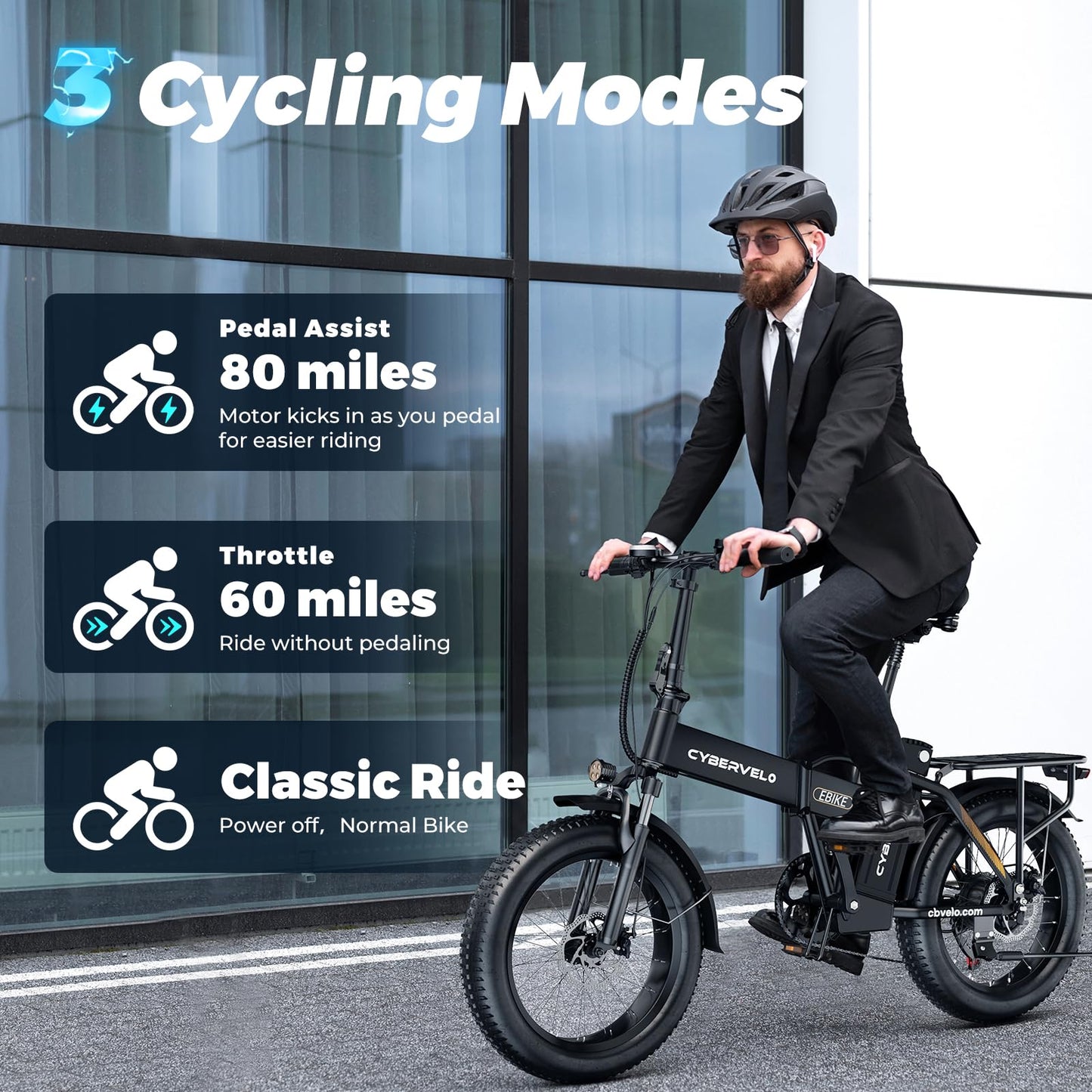 YorkE Folding Electric Bike,Black