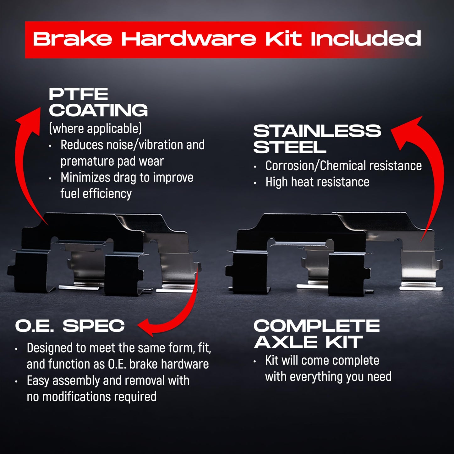 R1 Concepts Front and Rear Brake Kit For 2002-2006 Acura RSX Base Coupe 2 Door; 2004-2005 Honda Civic Si Hatchback 2 Door| Drilled Slotted Brake Rotors and Ceramic Brake Pads|Hardware included