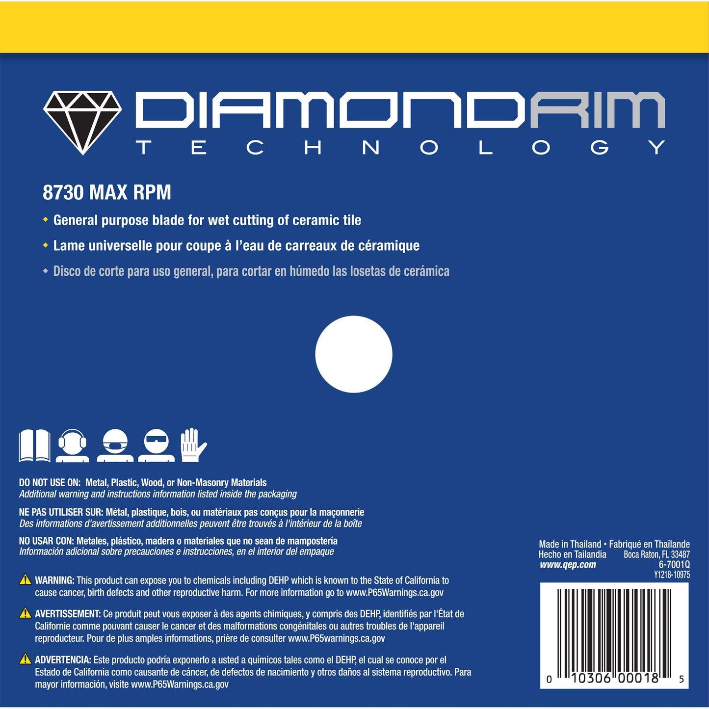 SKIL 7-Inch Wet Tile Saw (3540-02) and QEP 7" Continuous Rim Diamond Blade