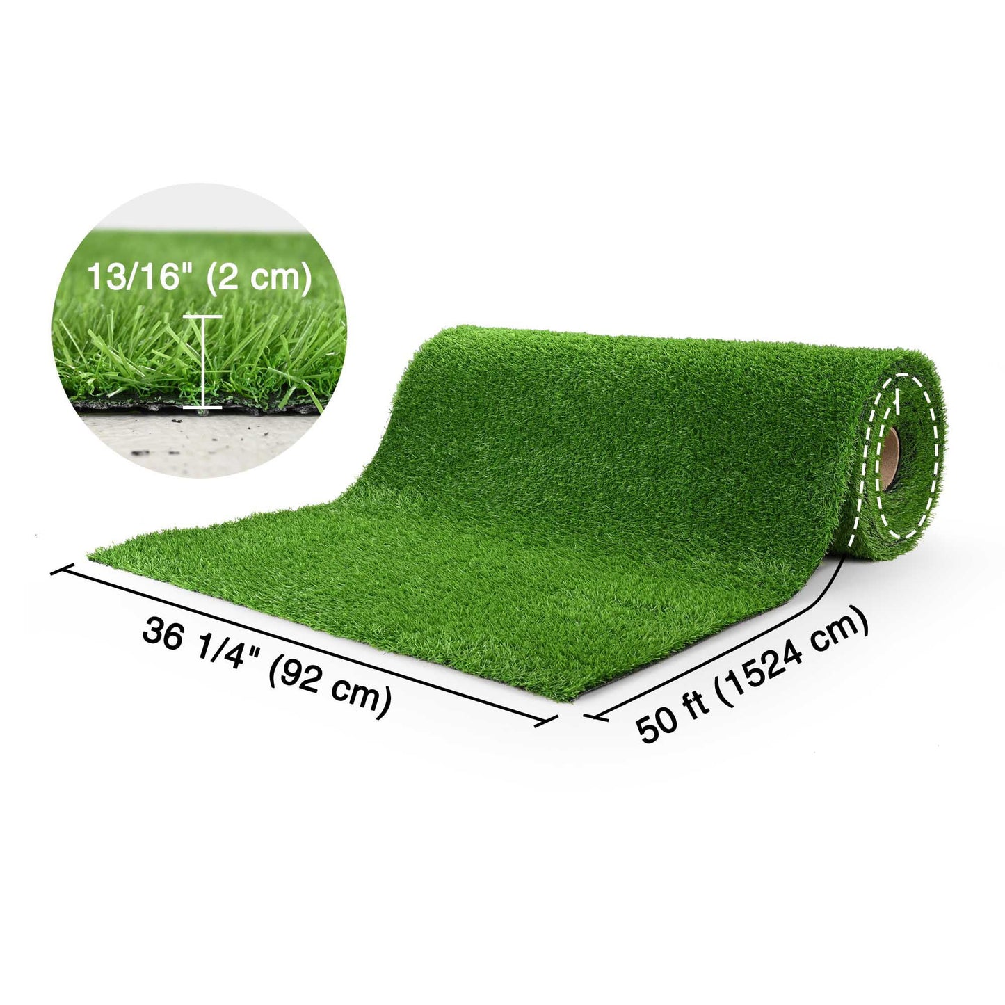 Yescom Artificial Grass Turf Fake Grass Rug Synthetic Lawn with Drainage Holes for Backyard Garden Outdoor Indoor Decor 50'x3'x3PCS(450 Sq.Ft) 0.8" Pile Height