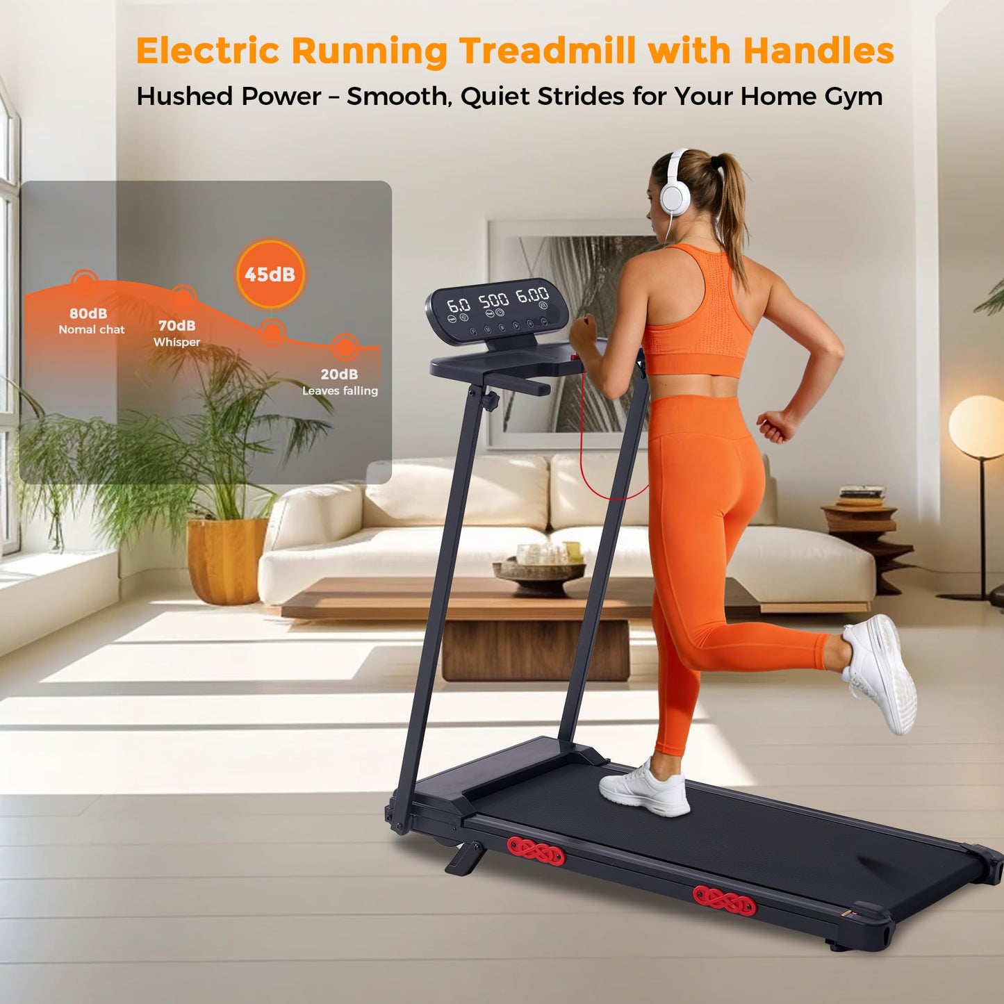 HevGlrm Walking Pad Treadmill with Incline, 2026 Upgrade Portable Treadmill with Handles for Home Small, 3.5HP Small Walking Pad with Handle Bar, 0.6-10.0MPH, 400LBS