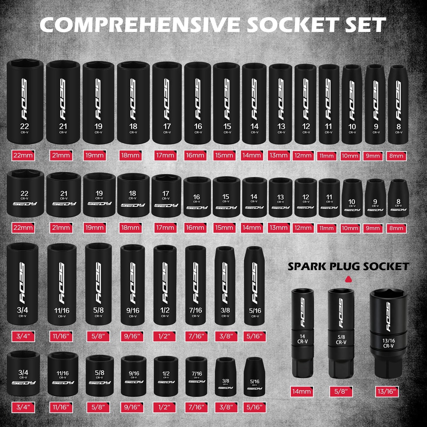 Premium 132-Piece Mechanics Tool Set, SAE/Metric 1/4" & 3/8" Drive Socket Set, Ratcheting Wrenches, Extensions & Adapters, Quick-Release Ratchet, Professional Auto Repair Tool Kit with Storage Case