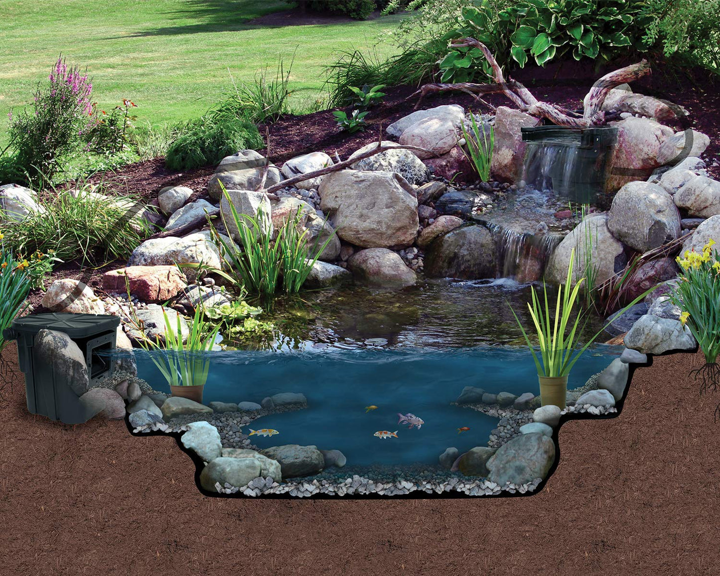 Atlantic Water Gardens PS4600 Pond Skimmer, 6" Weir Width