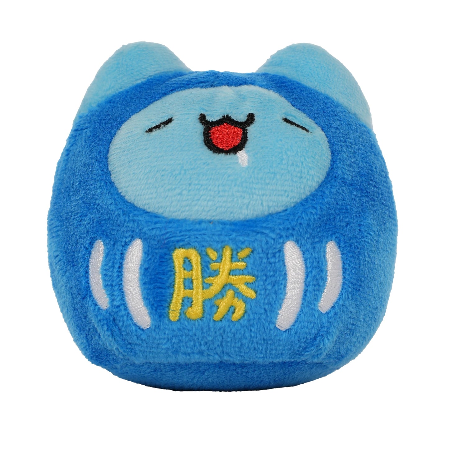 bugcatcapoo Lucky Daruma Wobble Doll 3.5", Officially Licensed, Blue Victory Design, Cute Tumbler Toy, Soft Stuffed Animal Roly-Poly, Kawaii Anime Decor, Gift for Birthday Christmas, Desktop Mascot