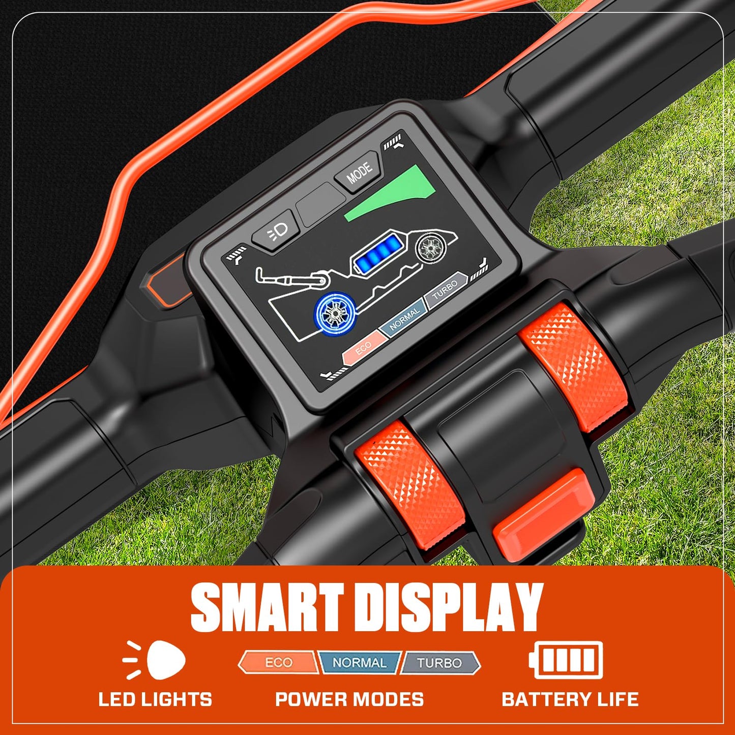 SENIX X6 60 Volt Max* 21-Inch 3-in-1 Cordless Push Lawn Mower, with Bagging, Mulching, and Side Discharge, Height Adjustment, Smart Display, 6Ah Lithium-ion Battery & Charger Included (LPPX6-H)