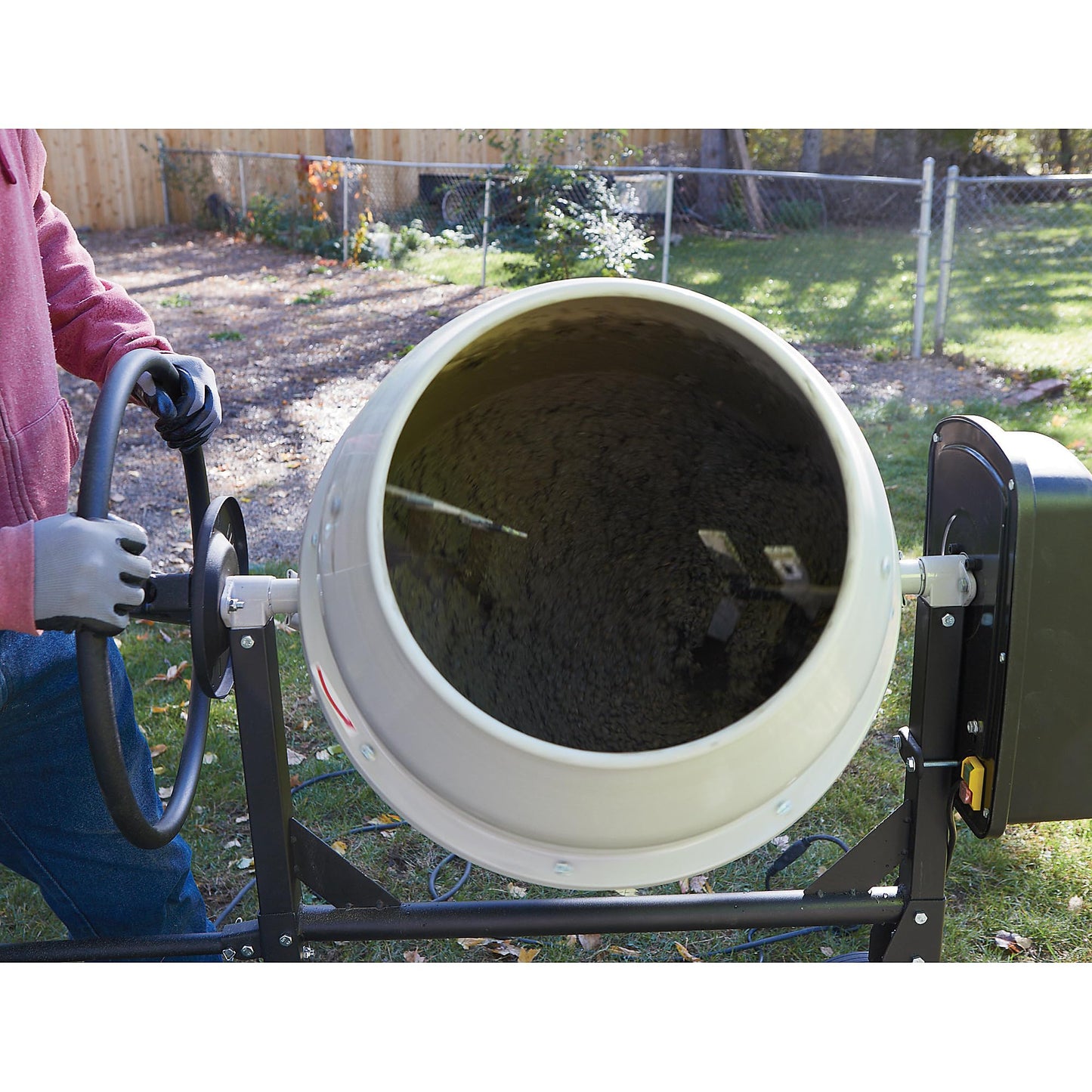 Klutch Electric Cement Mixer, 4.25 Cu. Ft. Drum
