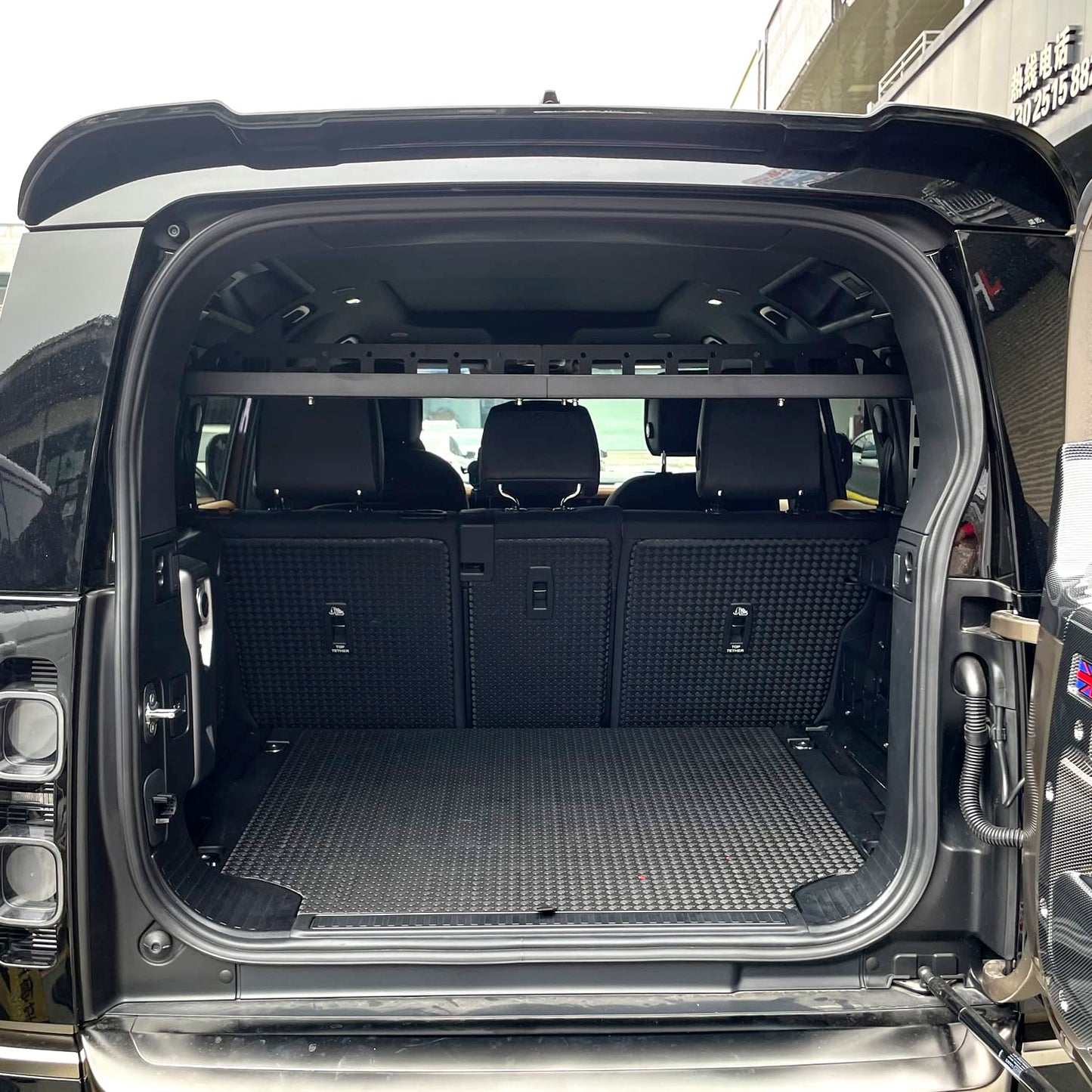 HIGH FLYING for Land Rover Defender 4dr 2020-2025 Car Accessories Modular Storage Molle Panel System Trunk Shelf Organizer Interior Cargo Rack Aluminum (Panels+Shelf)