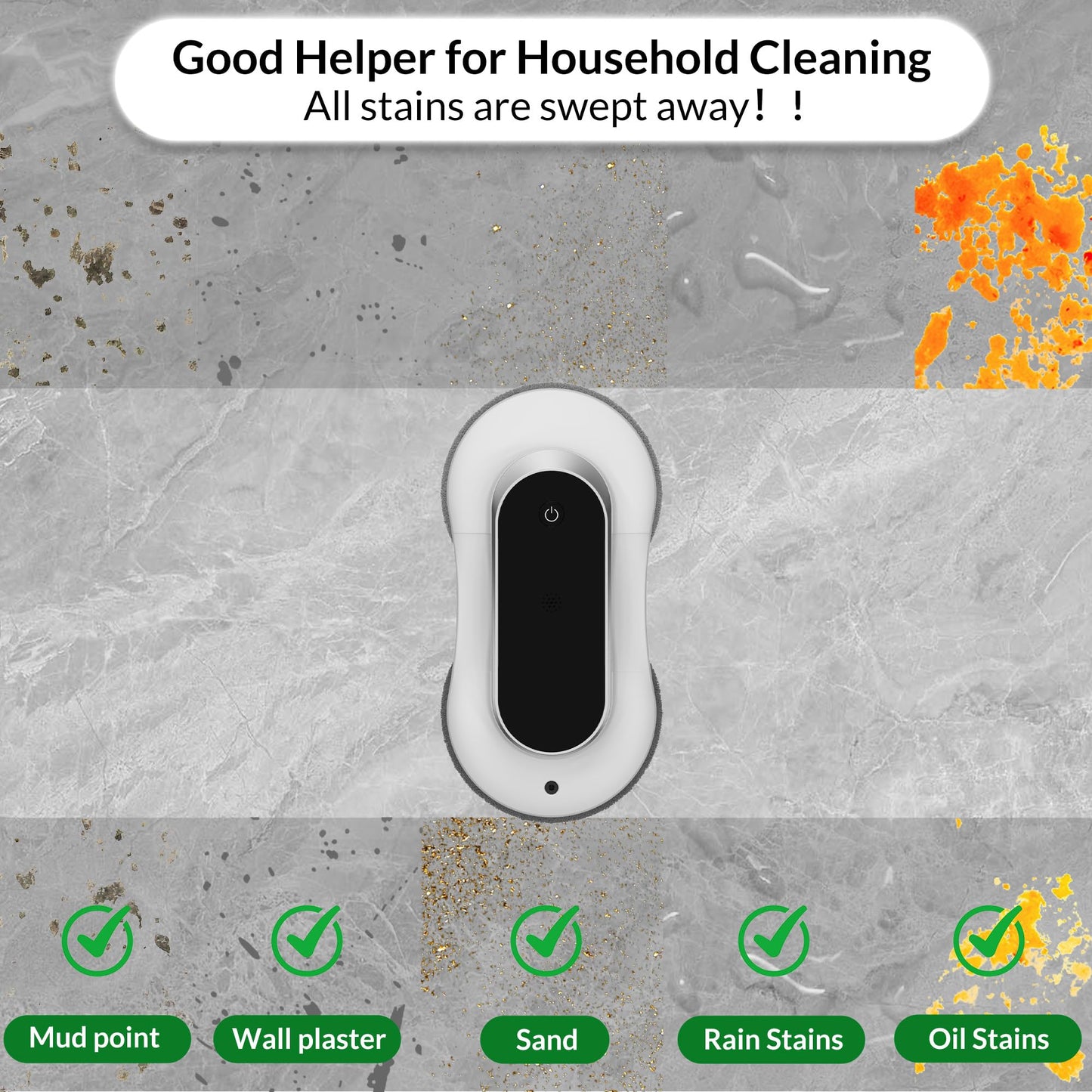 Smart Winbot,Window Cleaning Robot with Dual Water Spray, Automatic Window Cleaner Robot for Windows/Tiles/Glass Door,3000Pa Suction Power, Edge Detection Technology,APP&Remote Control Washer