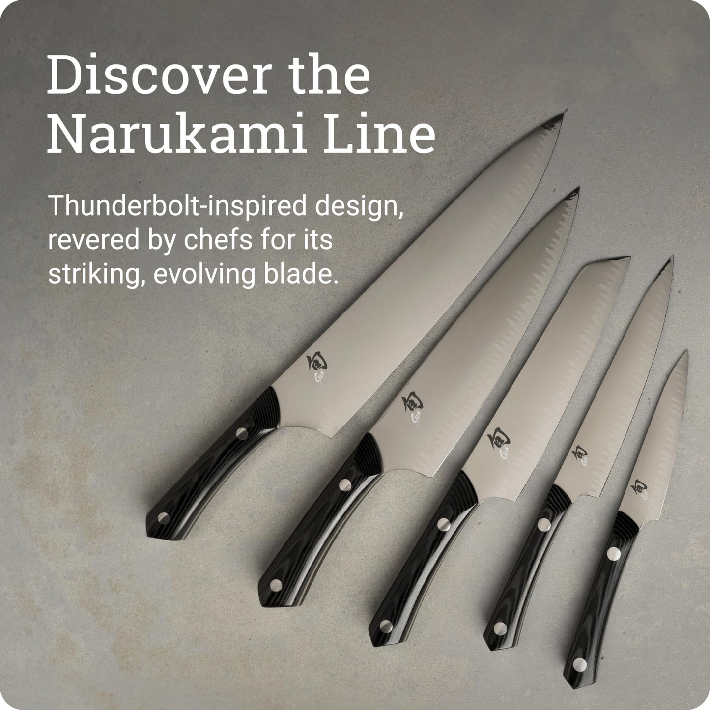 Shun Narukami 10" Chef’s Knife, Handcrafted Japanese Kitchen Knife for Professional and Home Chefs, Blue II Carbon Steel Core and San Mai Stainless Steel Cladding, Micarta Handle