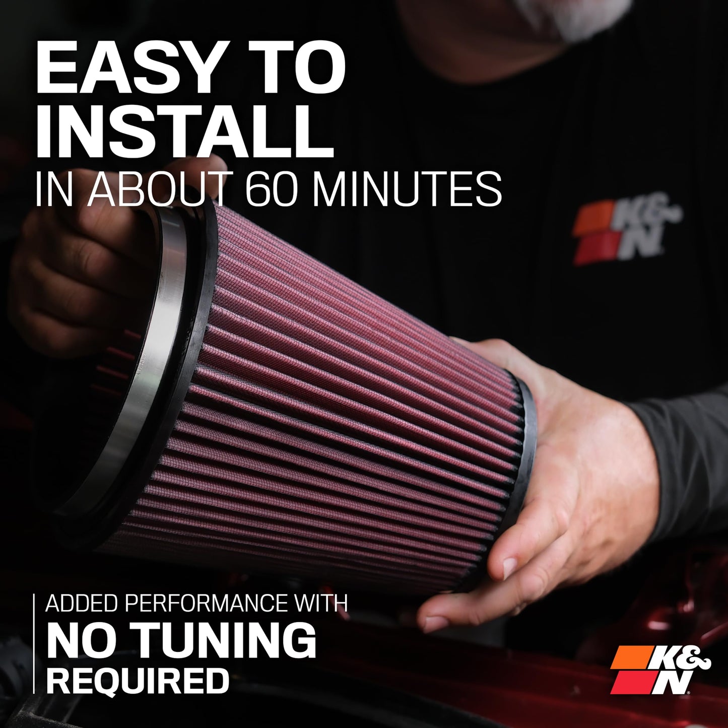 K&N Cold Air Intake System: High-Flow Air Filter, Increase Performance & Acceleration: Compatible with 2019-2025 Nissan: Altima, 69-7085TS