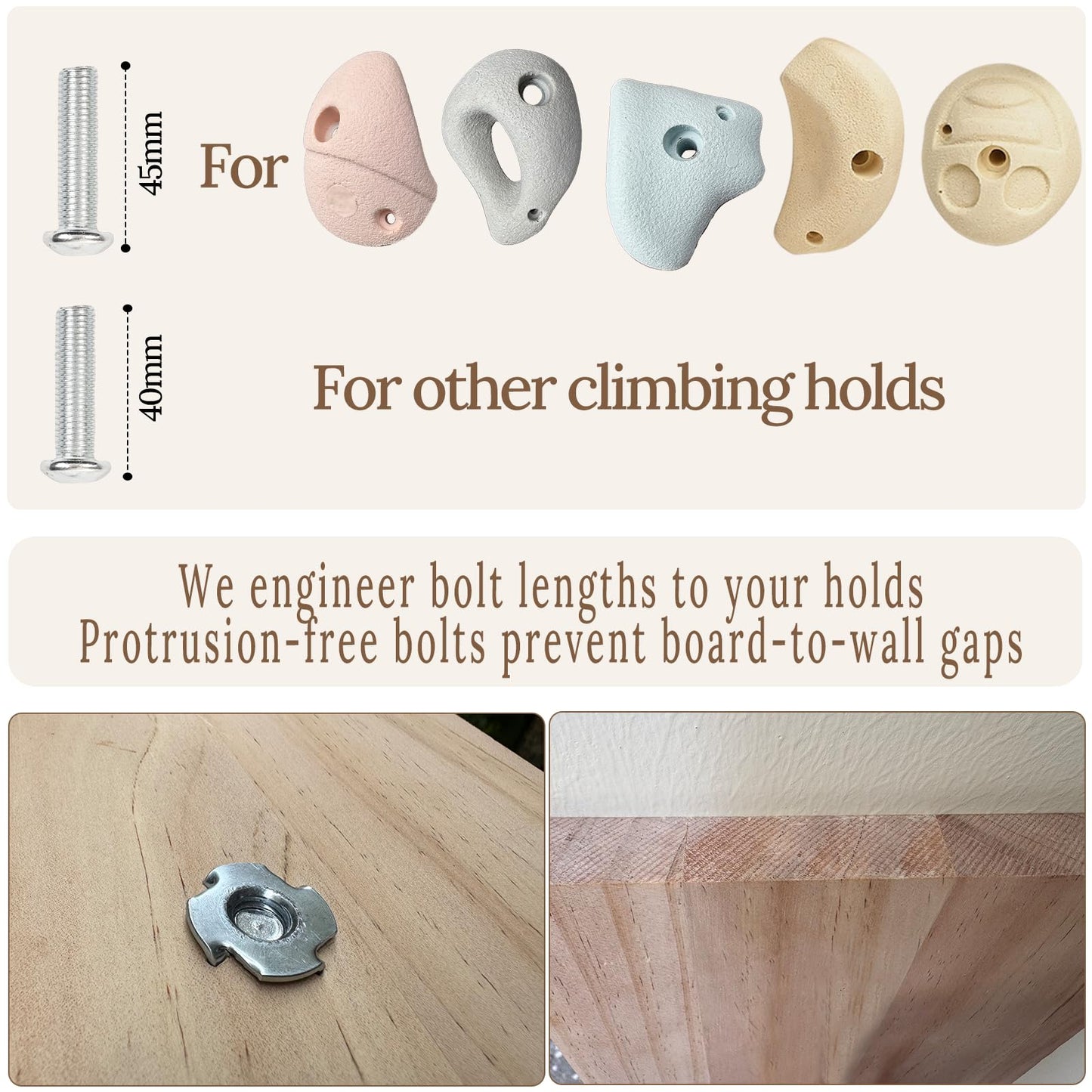 Qicrdvi 30 Pcs Resin Rock Climbing Holds for All Ages, Premium Large Training Rock Climbing Grips Indoor/Outdoor, Rock-Like Texture Holds for Your Climbing Wall