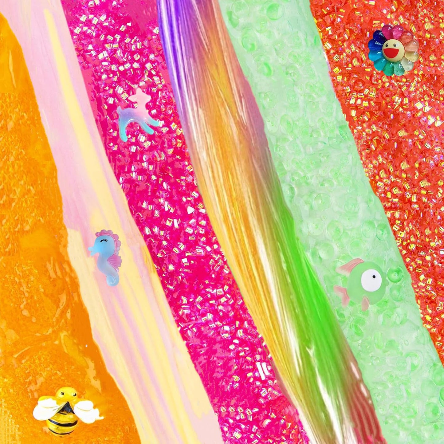 Crunchy Slime Set 12 Packed for Kids,Super Soft and Non-Sticky Stress Relief Clear Slime Kit Toy,DIY Butter Slime Party Favor for Girls & Boys Goodie Bags Stuffers Totally 19OZ/540ML