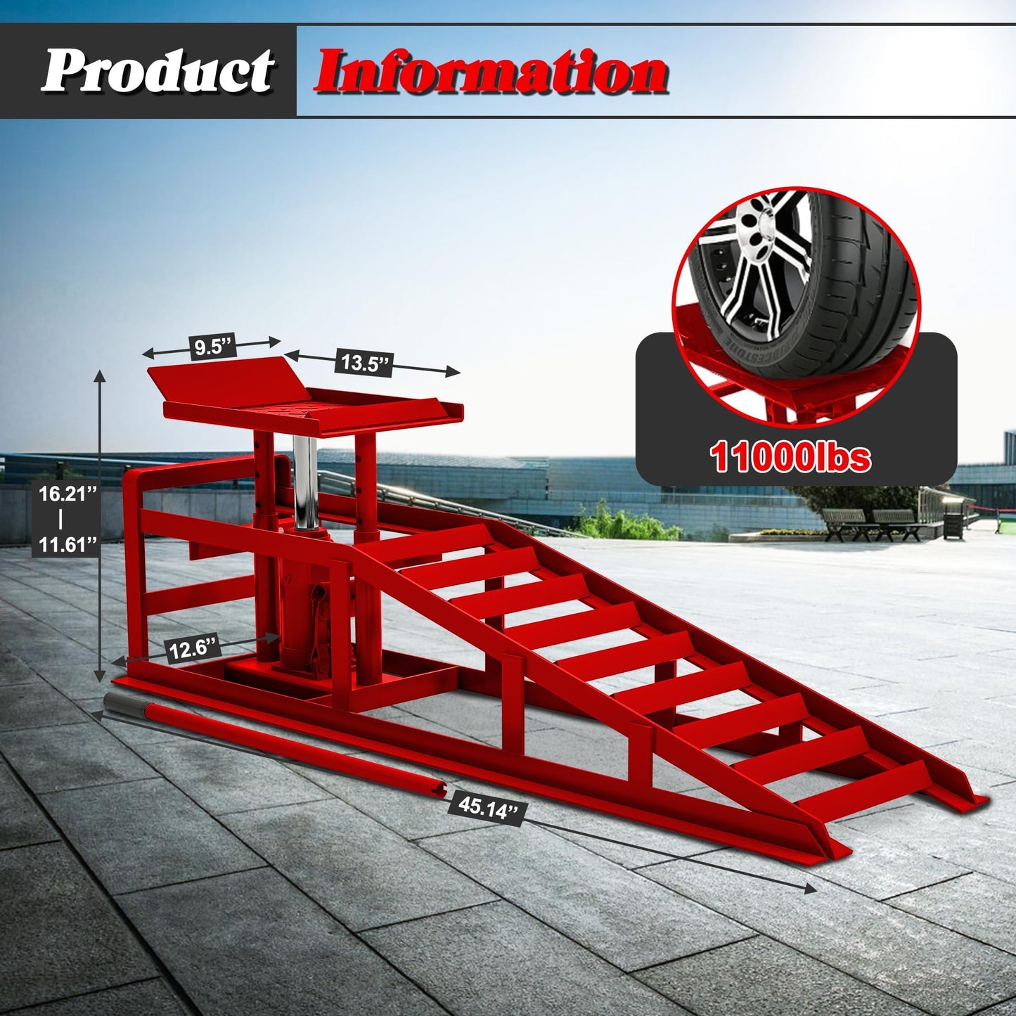 2 Pack Hydraulic Car Ramps 6600 LBS 3 T Low Profile Auto Car Truck Vehicle Service Ramps Lift for Garage Car Repair