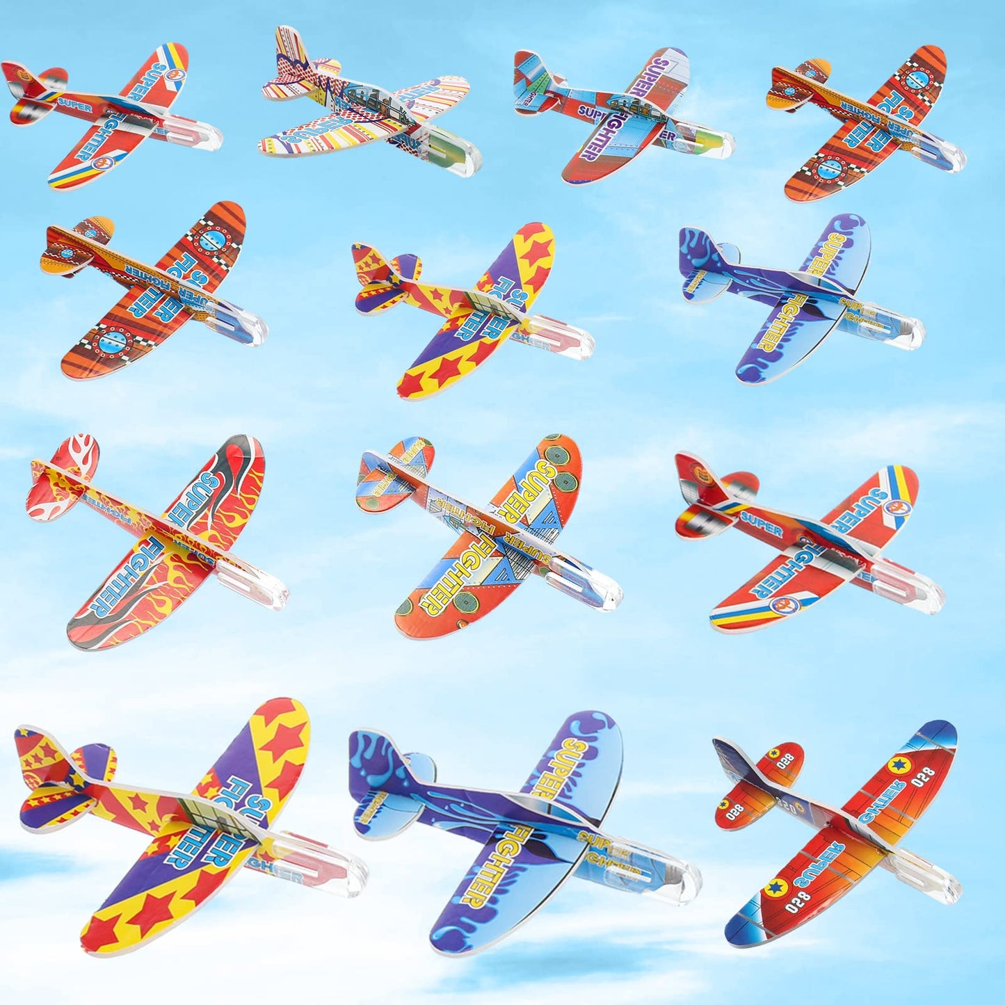 Libima 144 Pcs Foam Airplanes Toy for Kids Bulk Glider Planes Outdoor Flying Toys Airplane Party Favors Individually Wrapped Foam Plane Kit for Birthday Party Carnival Classroom Prizes