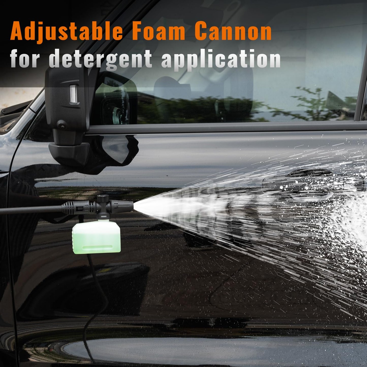 FlowMangol Freelander cPX4000 Portable Cordless Pressure Washer with 4.5 Gallon Tank & 4 Wheels, 725 PSI True Pressure, 2 x 4.0Ah Battery Power Washer for Car Washing, Outdoor Rinsing and Pet Shower
