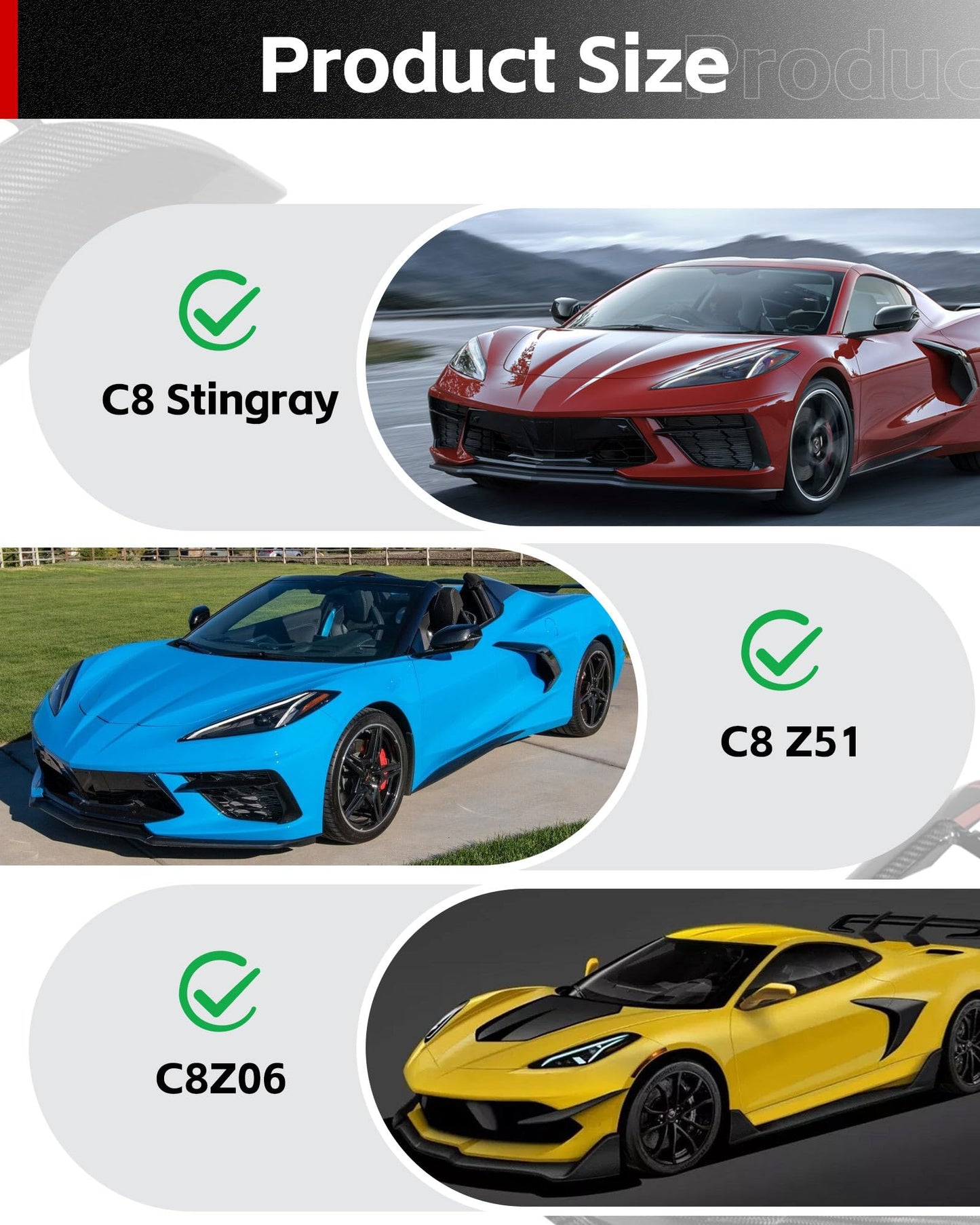 etesan Real Carbon Fiber Center Control Cover Trim fit for Corvette C8 2020-2025, Interior Rear Waterfall Wireless Charger Cover Console Waterfall Cover Accessories (Between Seats)