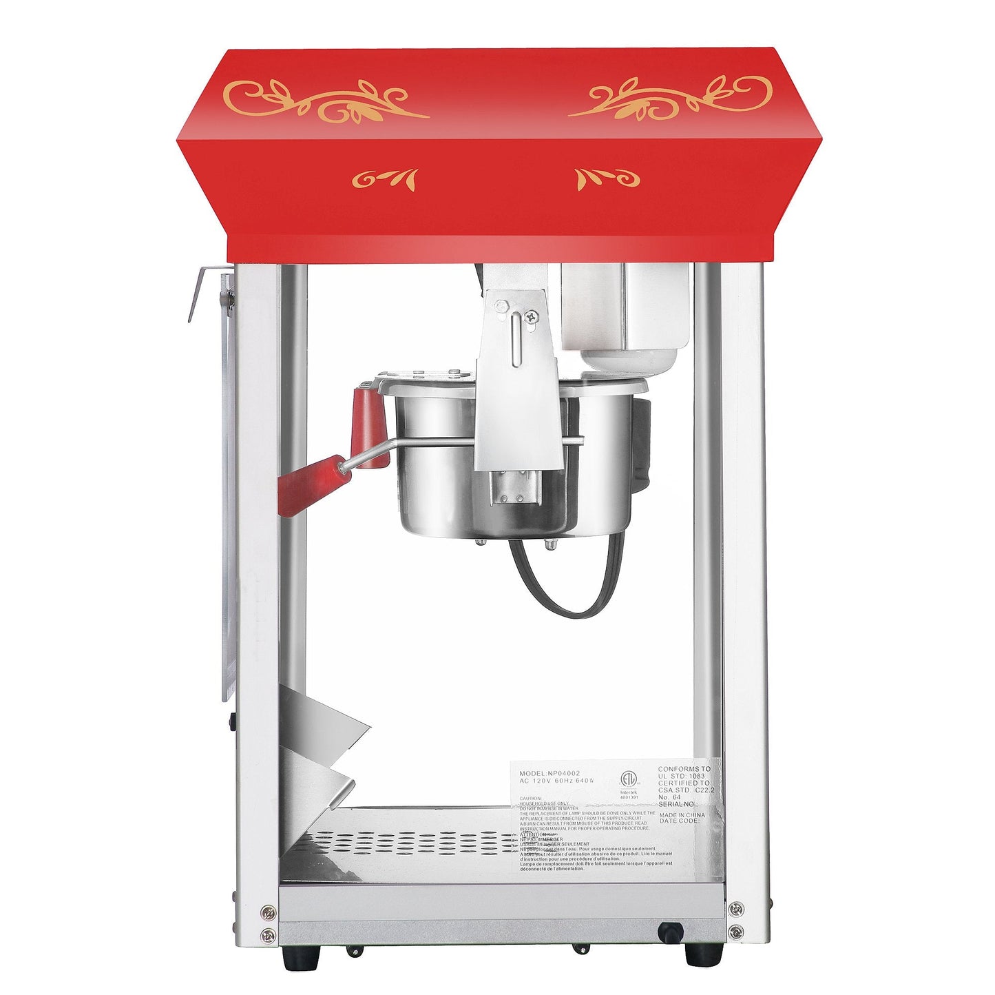 6112 Great Northern Popcorn Red Foundation Top Popcorn Popper Machine, 4 Ounce