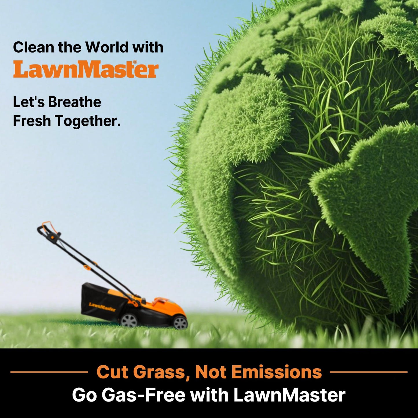 LawnMaster CLMF4815E 48V MAX 15-inch Brushless Cordless Lawn Mower with 2X24V MAX 4.0Ah Battery and a Dual Charger