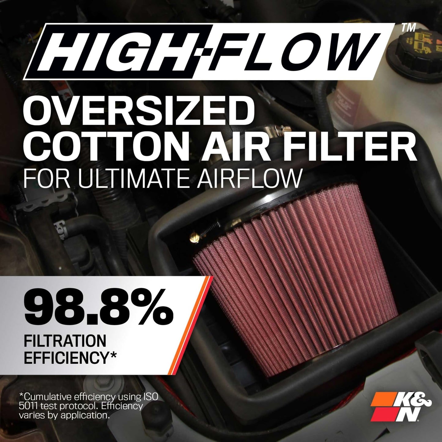 K&N Cold Air Intake System: High-Flow Air Filter, Increase Performance & Towing: Compatible with 2011-2014 FORD F150, 57-2581