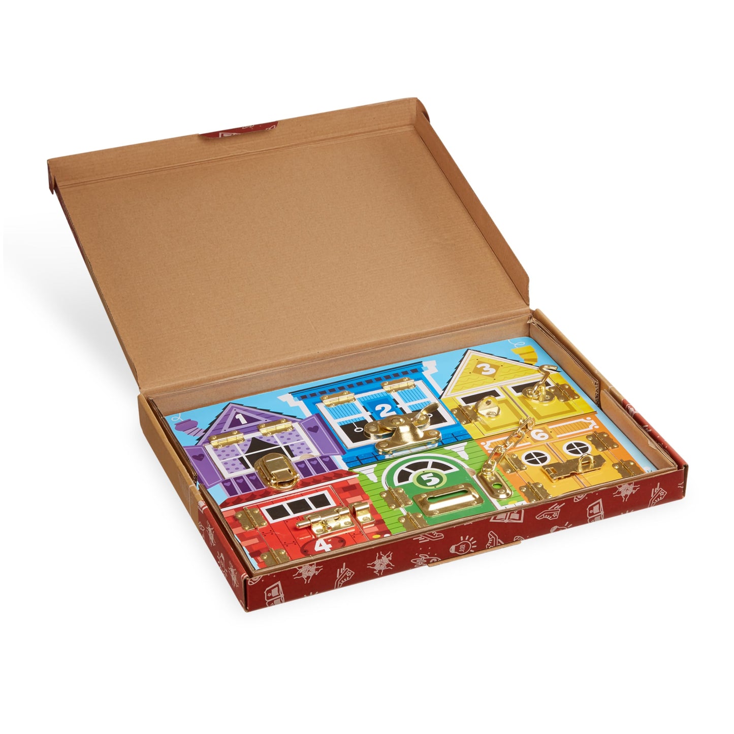 Melissa & Doug Latches Wooden Activity Board - Montessori Busy Board for Preschool Toys, Sensory Toys for Kids, Learning Resources for Ages 3+